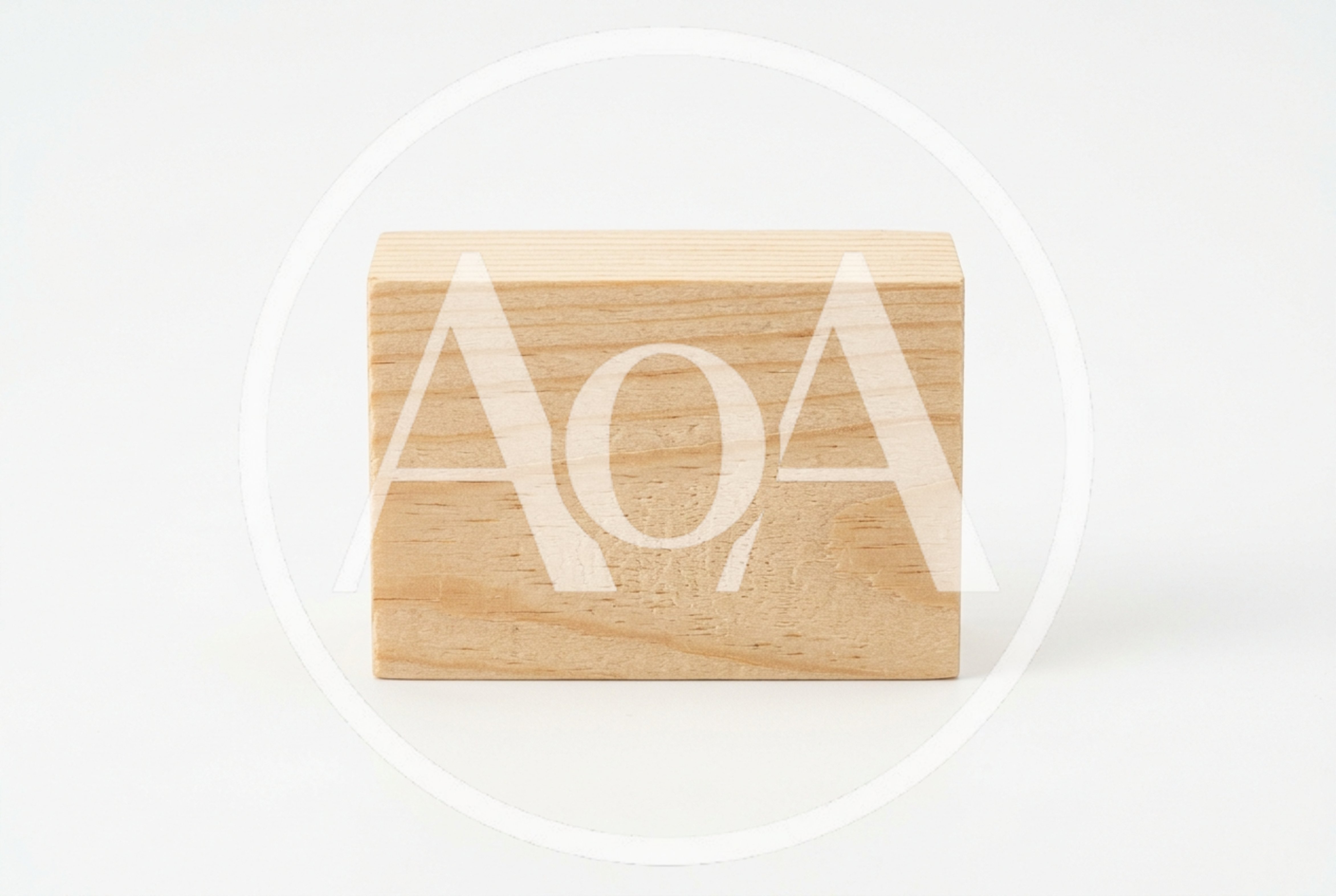 Single Rectangular Wooden Block On White Background