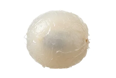 Peeled Lychee Fruit Isolated On White Background