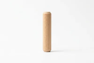 Wooden Dowel Pin Isolated On White Background