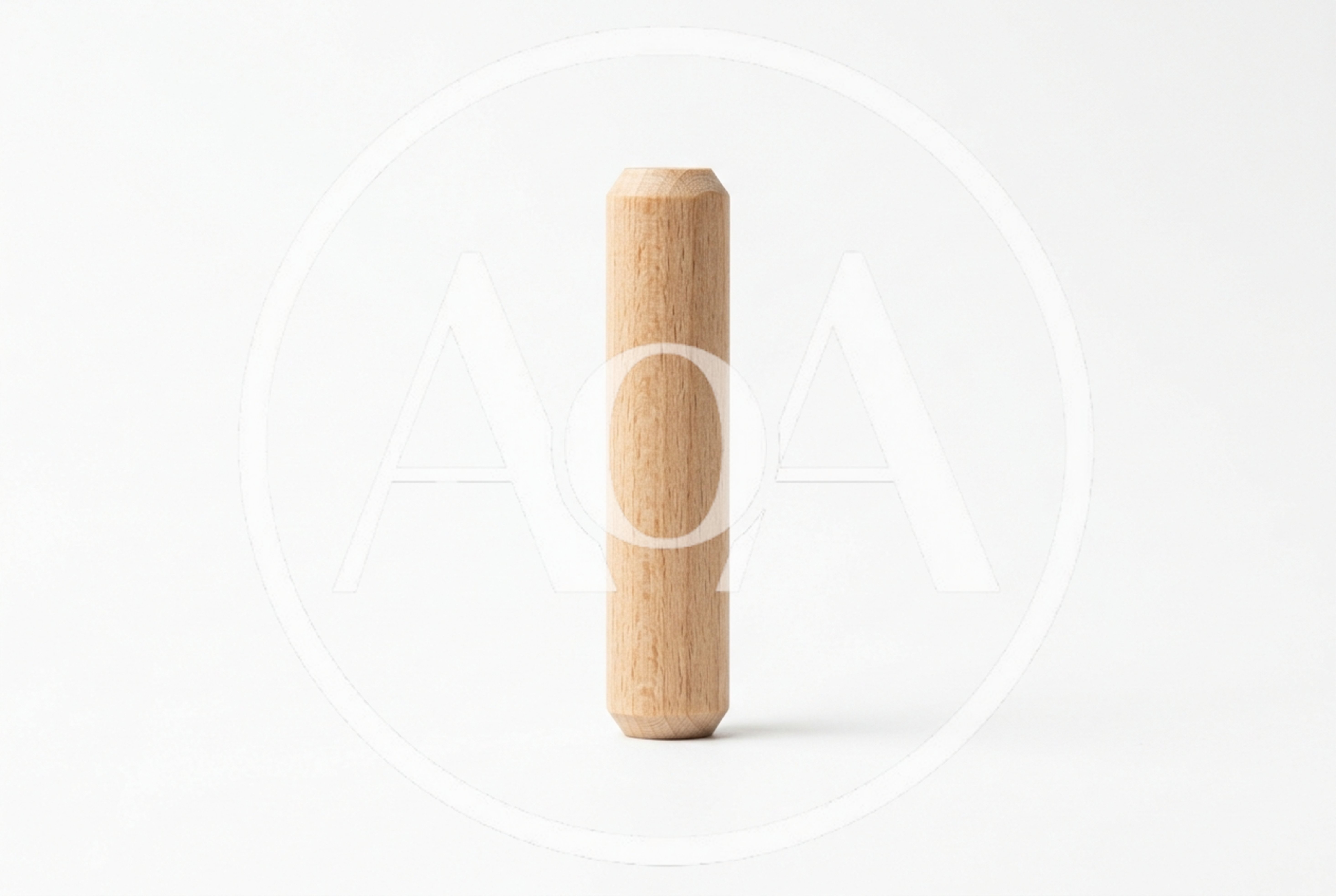 Wooden Dowel Pin Isolated On White Background