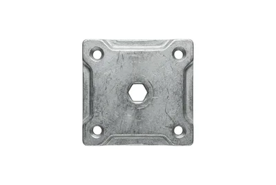 Square Metal Mounting Plate With Hexagonal Center Hole