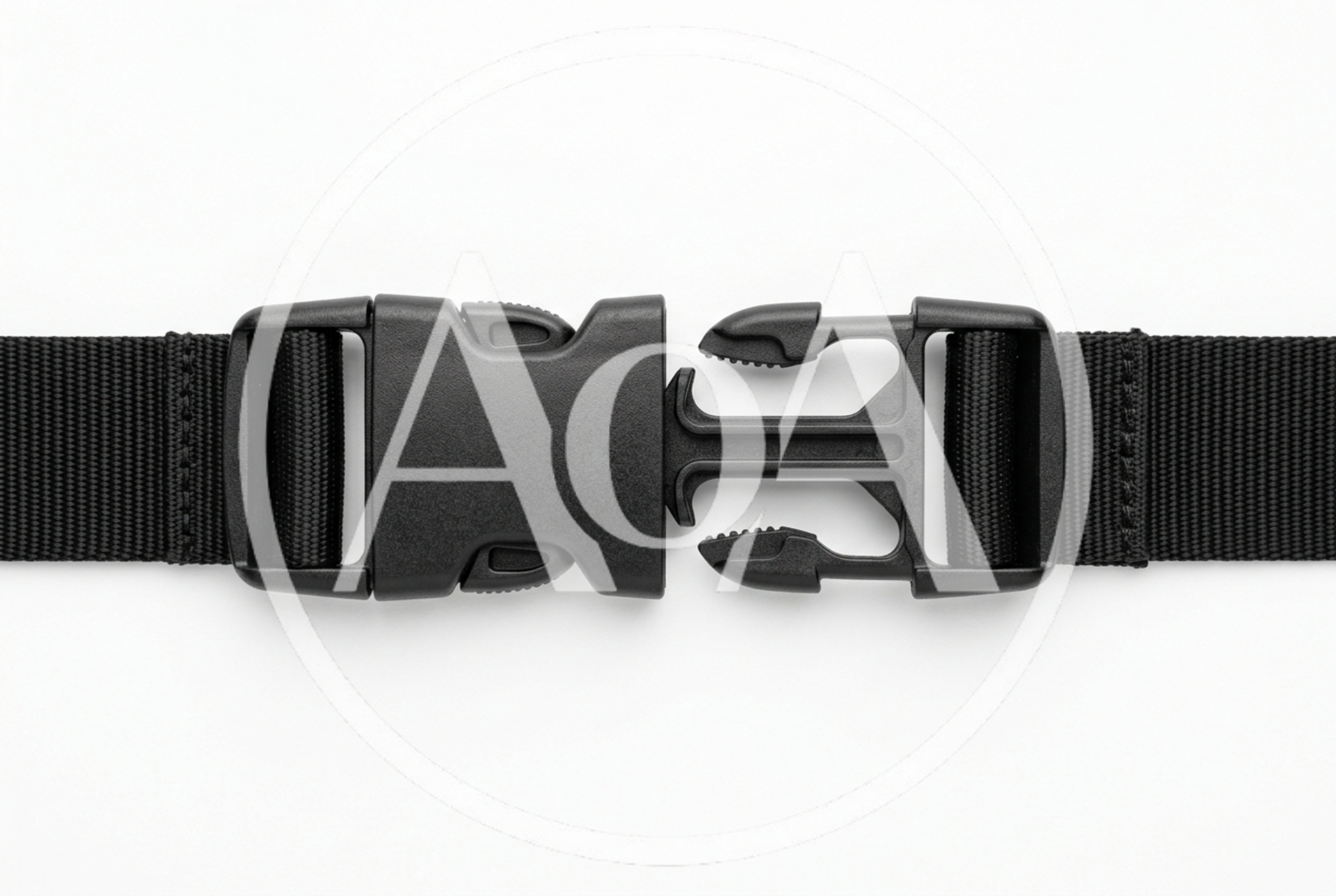 Black Plastic Side Release Buckle With Nylon Strap