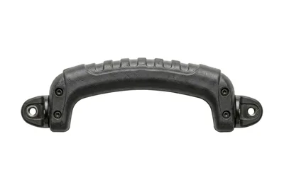 Black Plastic Luggage Handle Isolated On White Background