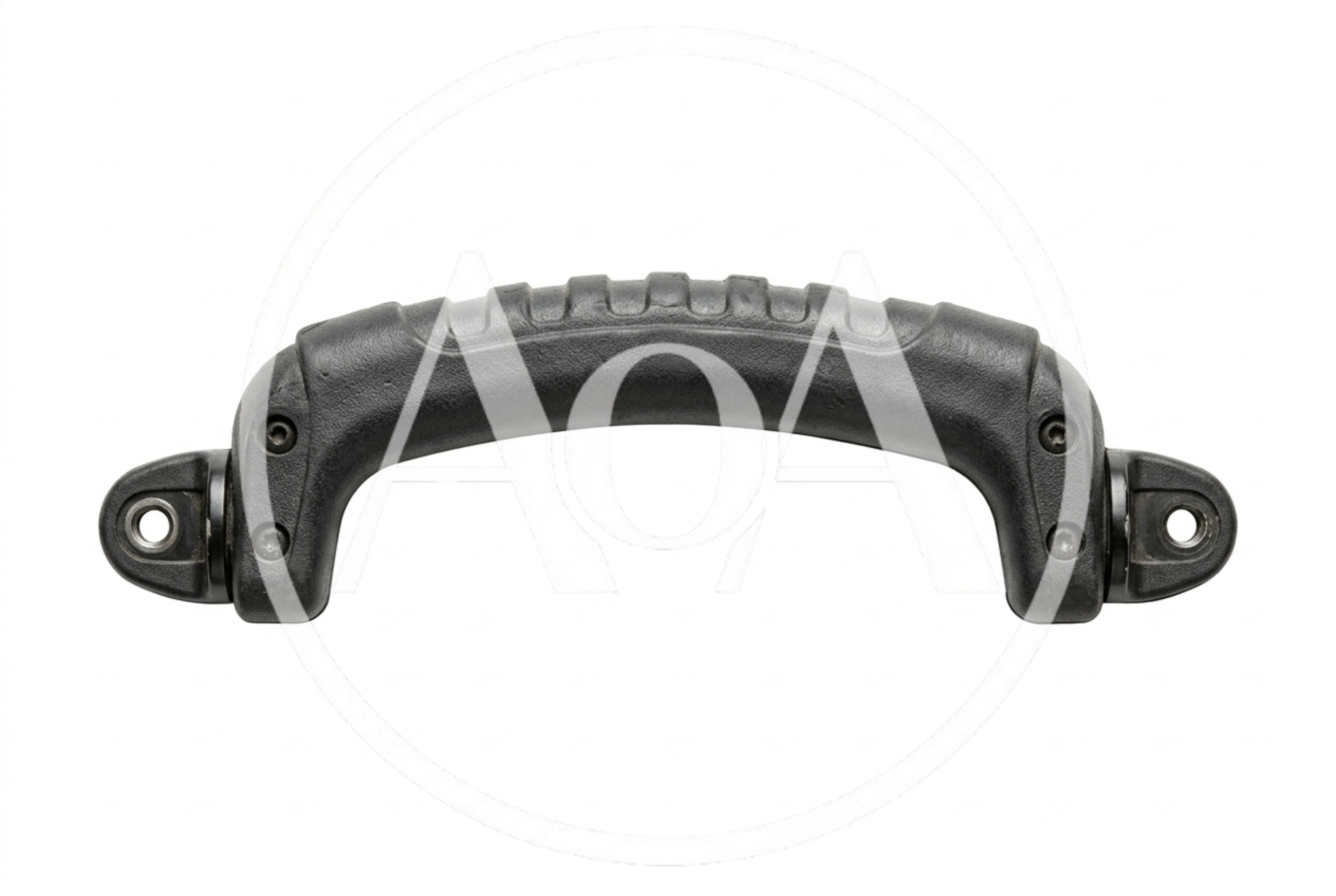 Black Plastic Luggage Handle Isolated On White Background