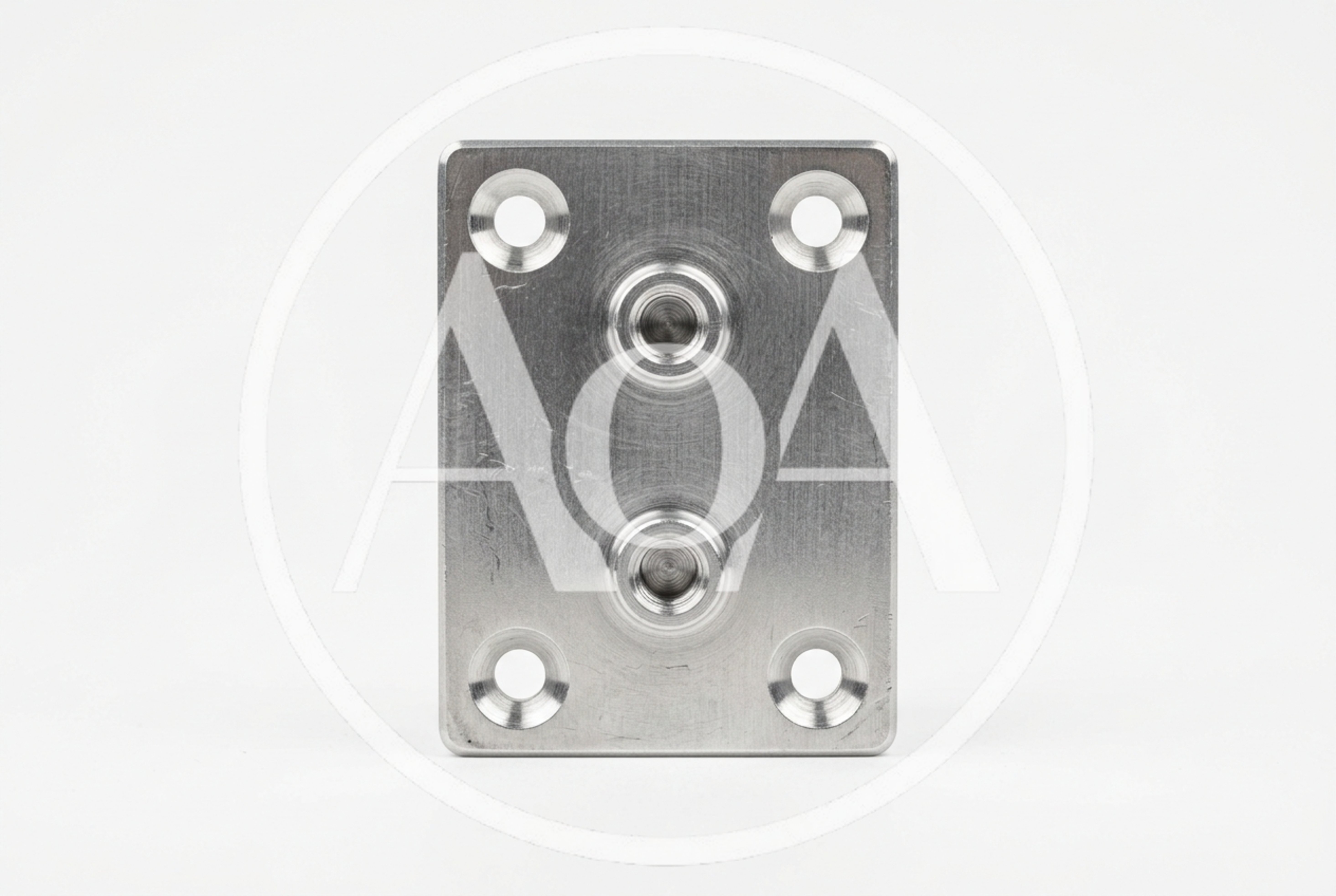 Rectangular Metal Mounting Plate With Countersunk Holes