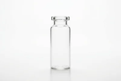 Empty Clear Glass Medical Vial