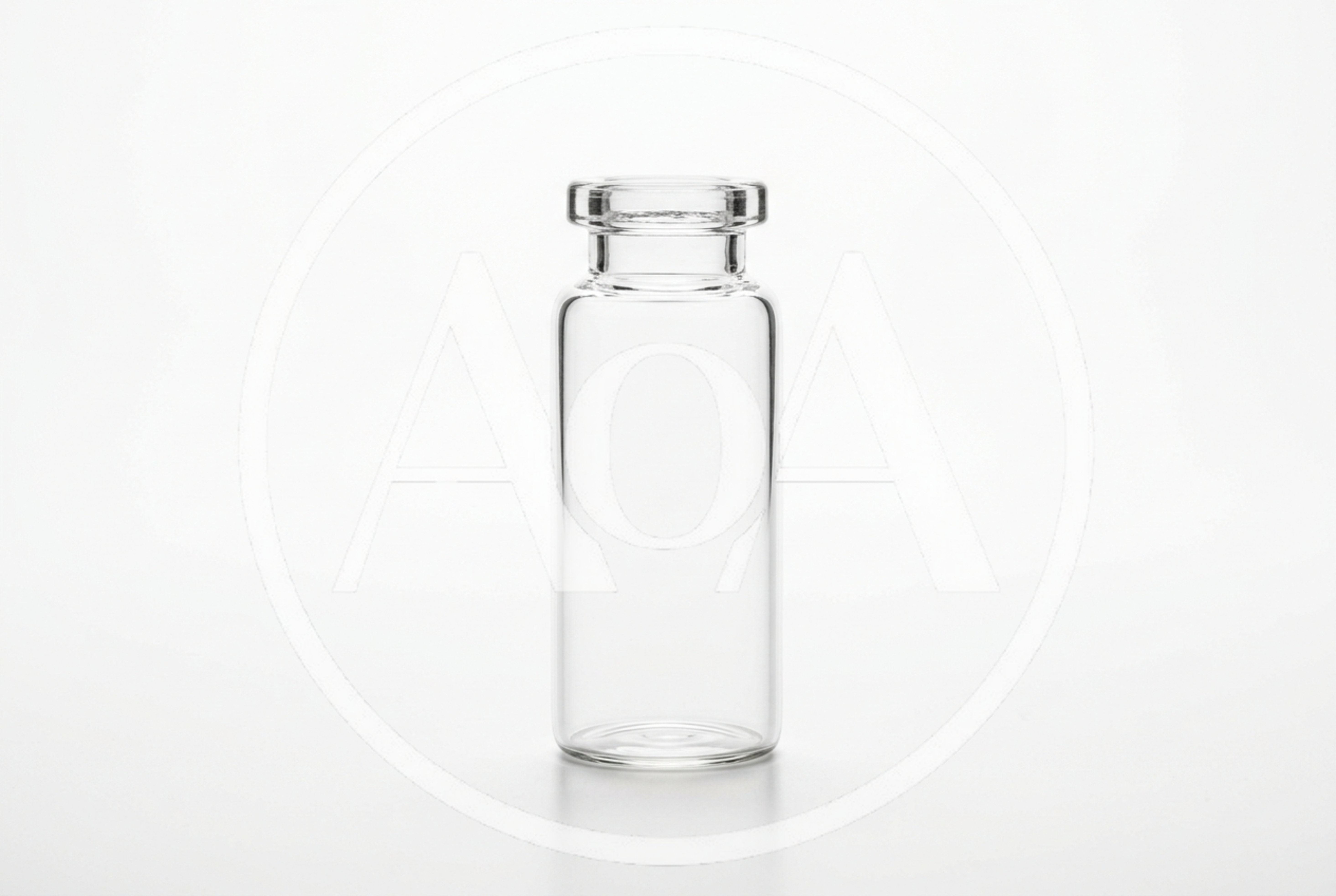 Empty Clear Glass Medical Vial