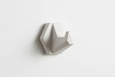 Minimalist Geometric Wall Hook On White Background