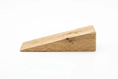 Wooden Door Wedge Isolated On White Background