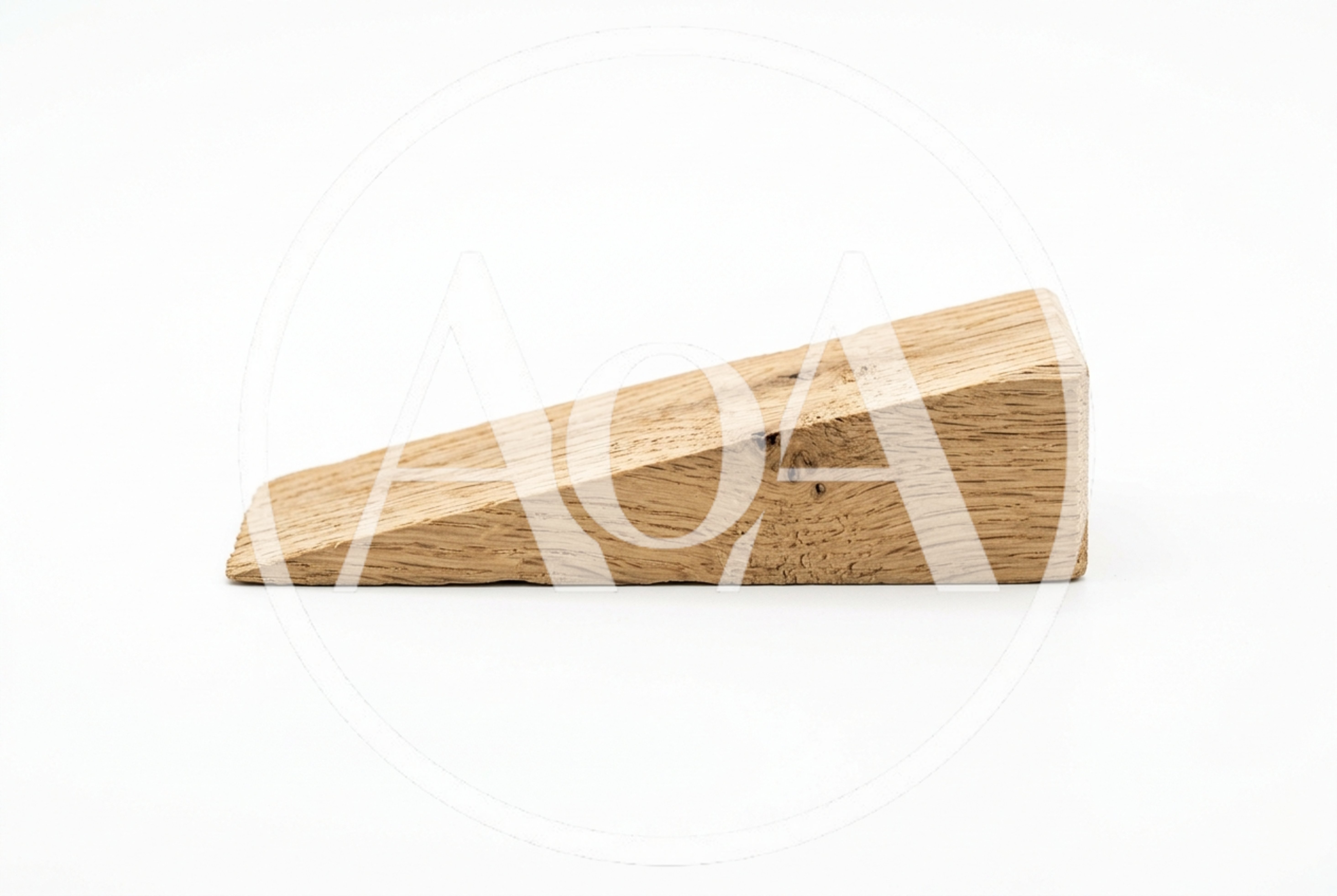 Wooden Door Wedge Isolated On White Background