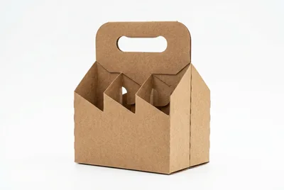 Empty Cardboard Six Pack Beer Carrier