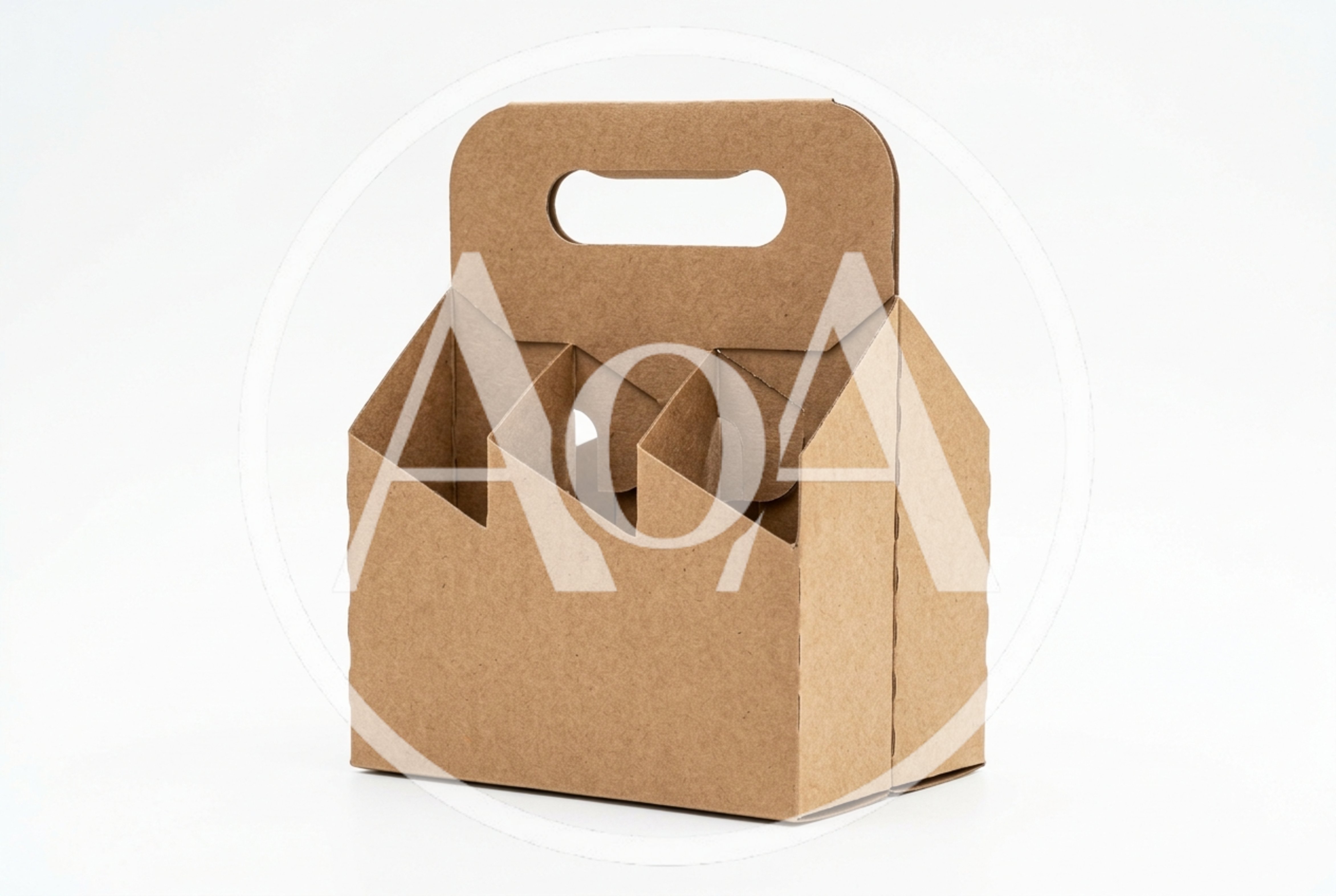Empty Cardboard Six Pack Beer Carrier