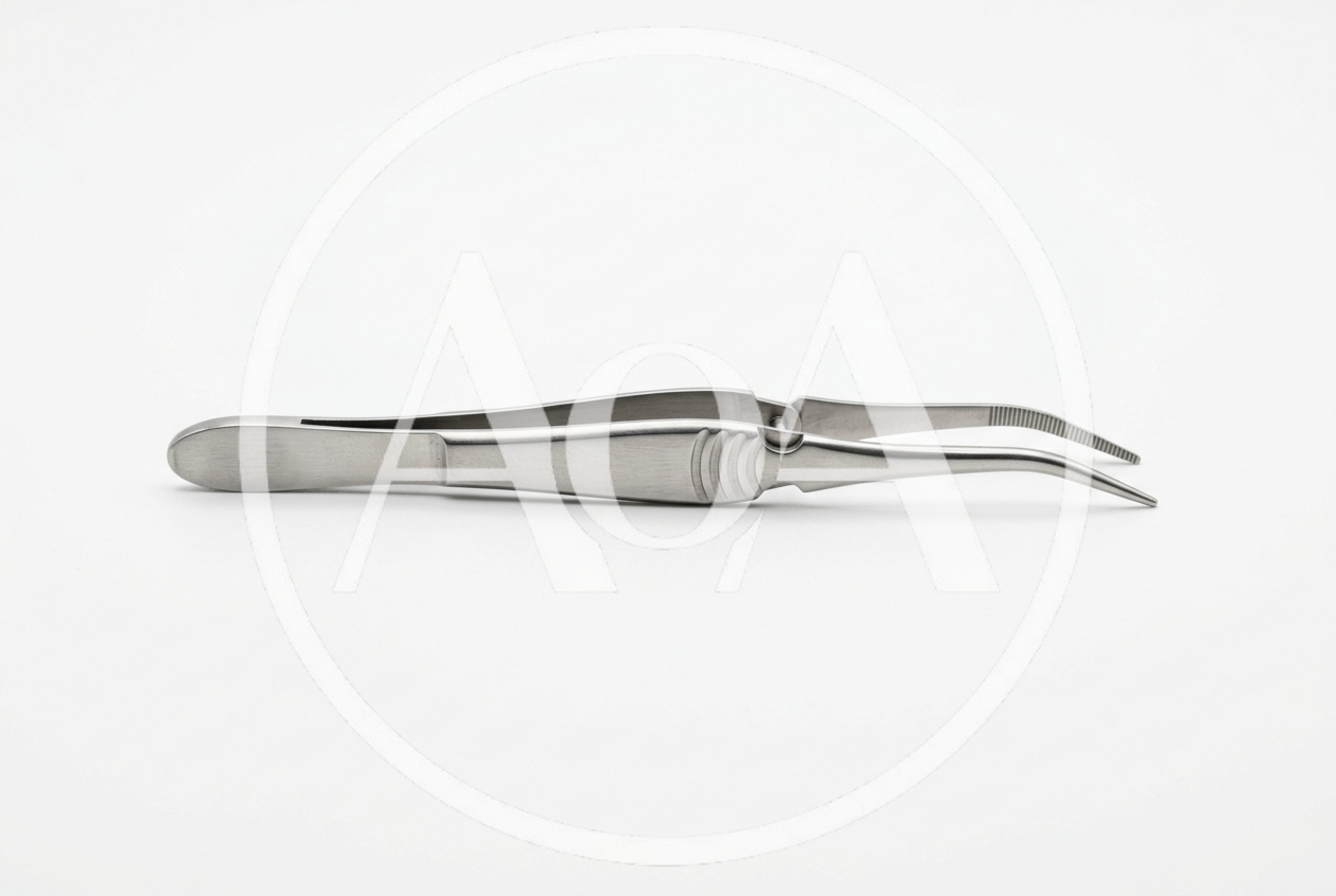 Medical Surgical Tweezers On White Background