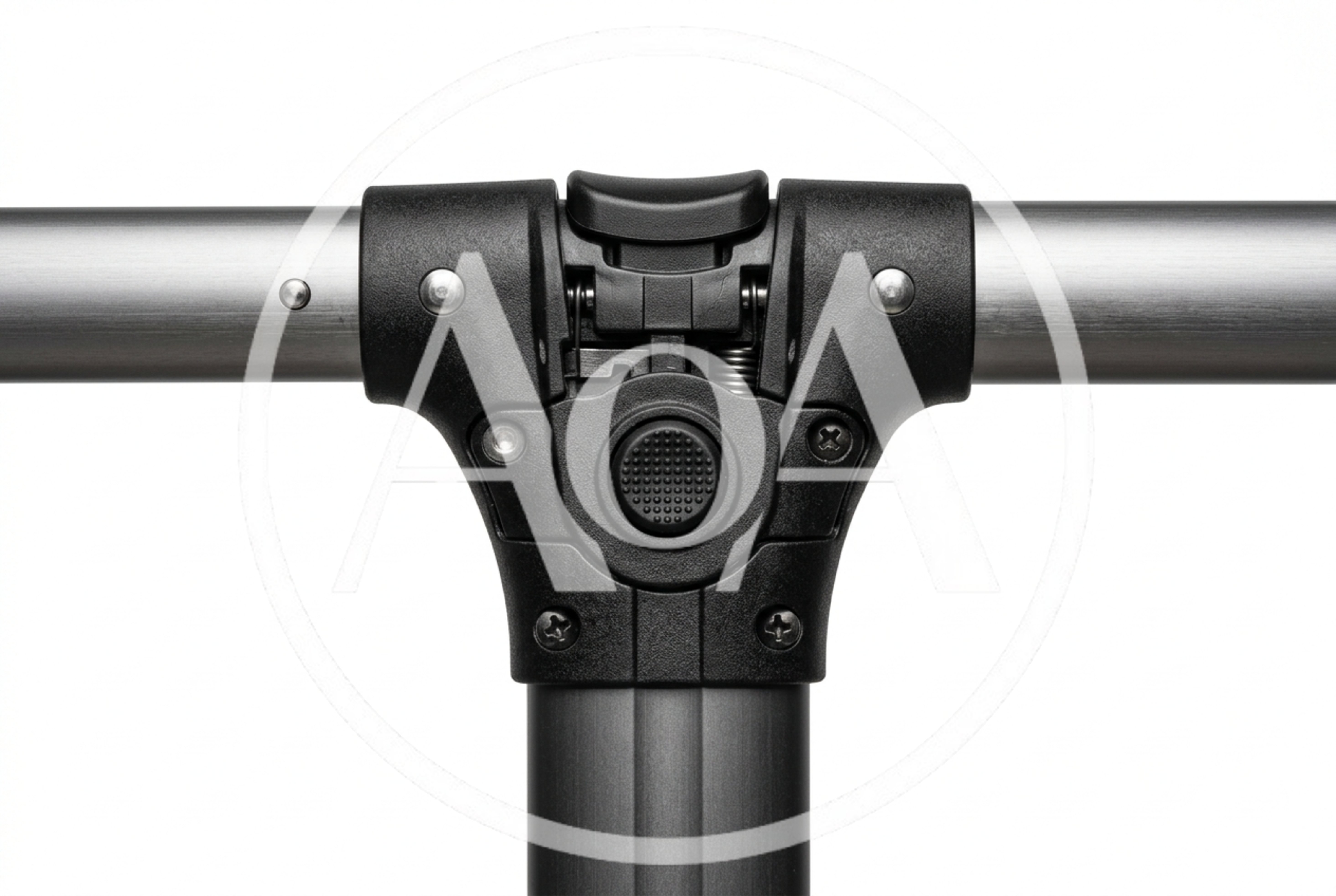 Close Up Of A Modular Aluminum Pipe Connector Joint