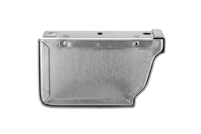 Metal Gutter End Cap Isolated On White Background