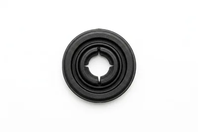Black Rubber Grommet Seal Isolated On White Background