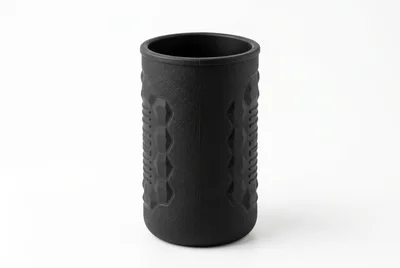 Black Rubber Can Cooler Sleeve