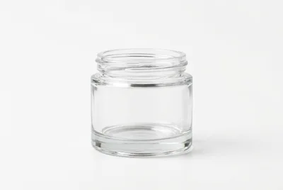 Empty Clear Glass Cosmetic Jar