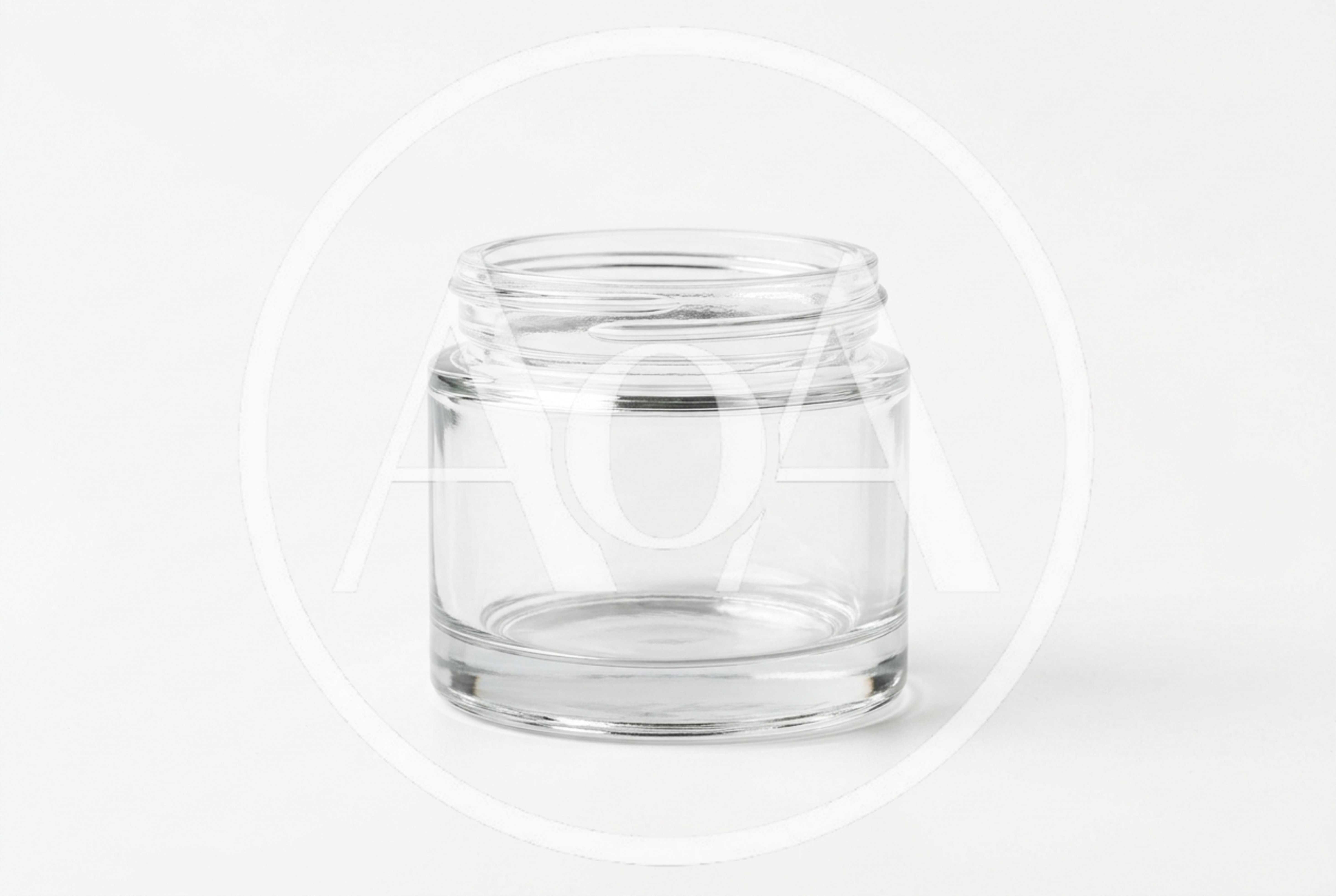 Empty Clear Glass Cosmetic Jar