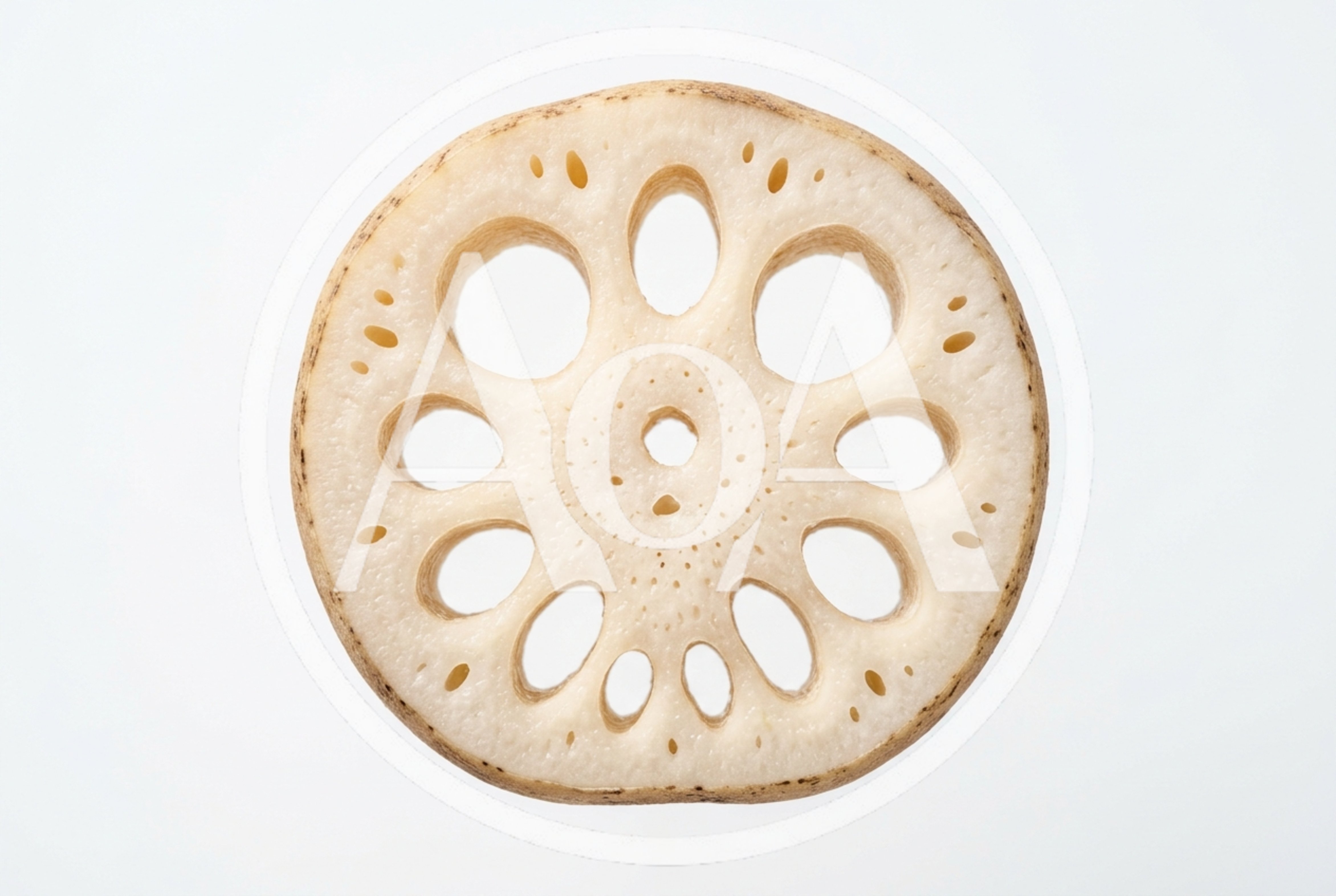 Single Slice Of Fresh Lotus Root