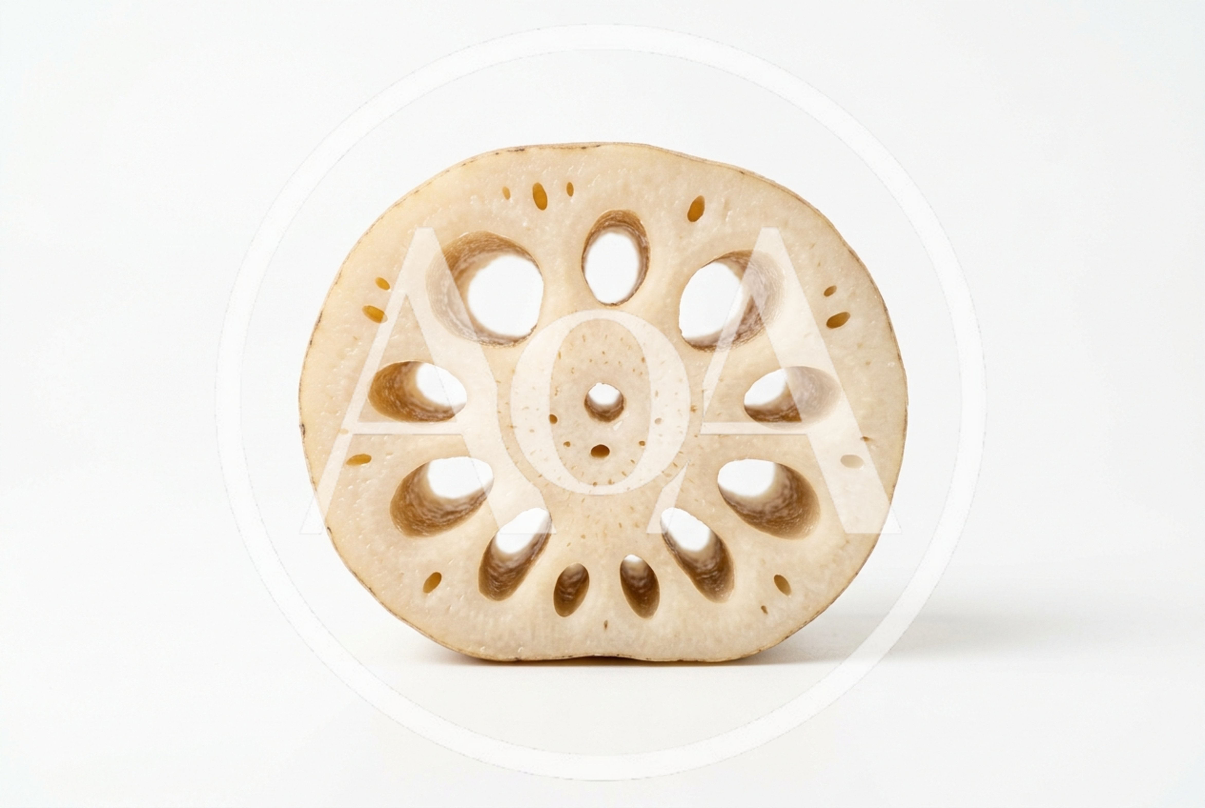 Single Slice Of Fresh Lotus Root