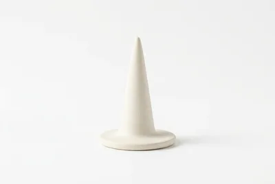 Minimalist Ceramic Ring Holder Cone