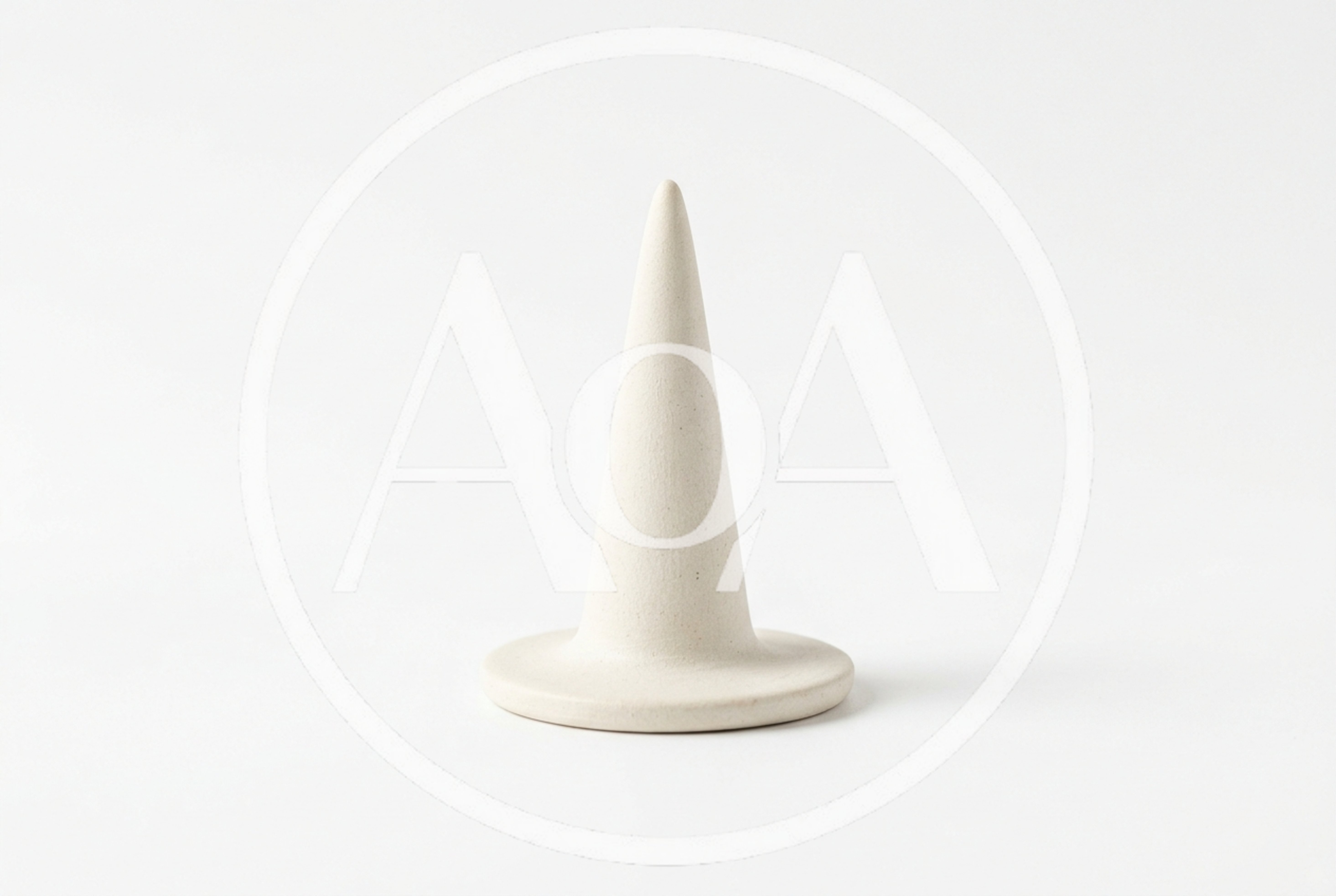 Minimalist Ceramic Ring Holder Cone