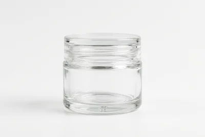 Empty Clear Glass Cosmetic Jar