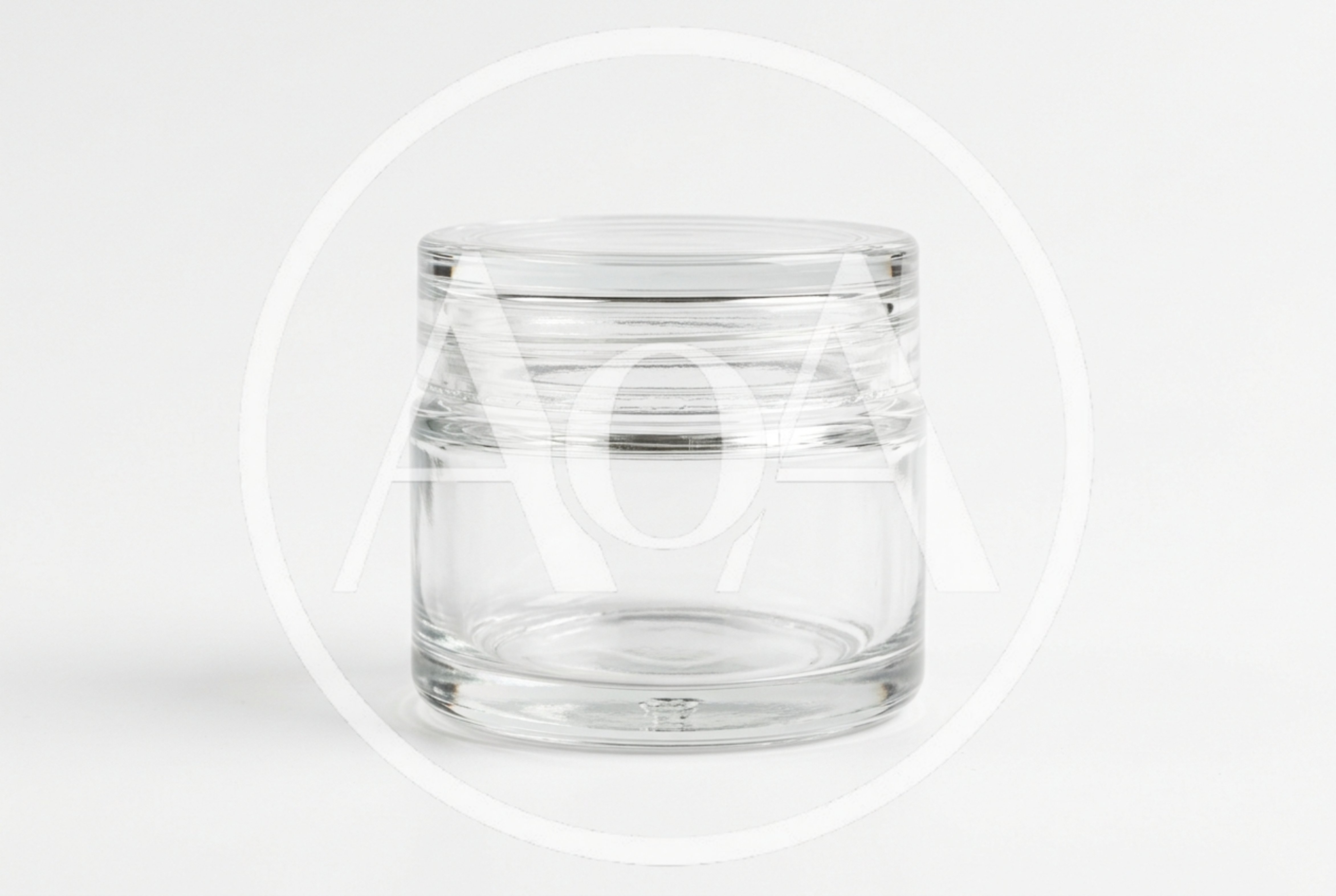Empty Clear Glass Cosmetic Jar