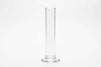 Empty Clear Glass Cylinder On White Background