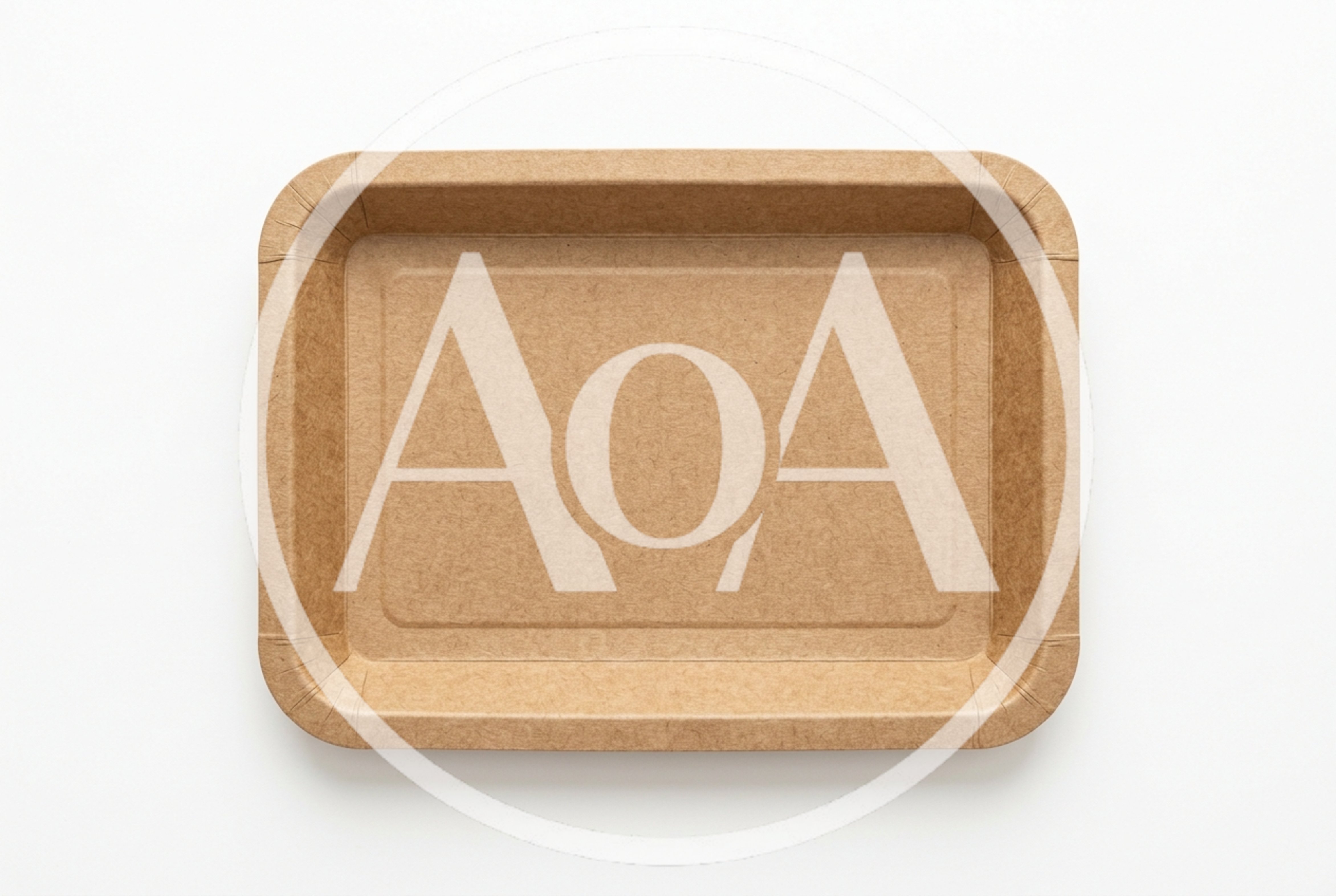 Empty Rectangular Brown Paper Food Tray