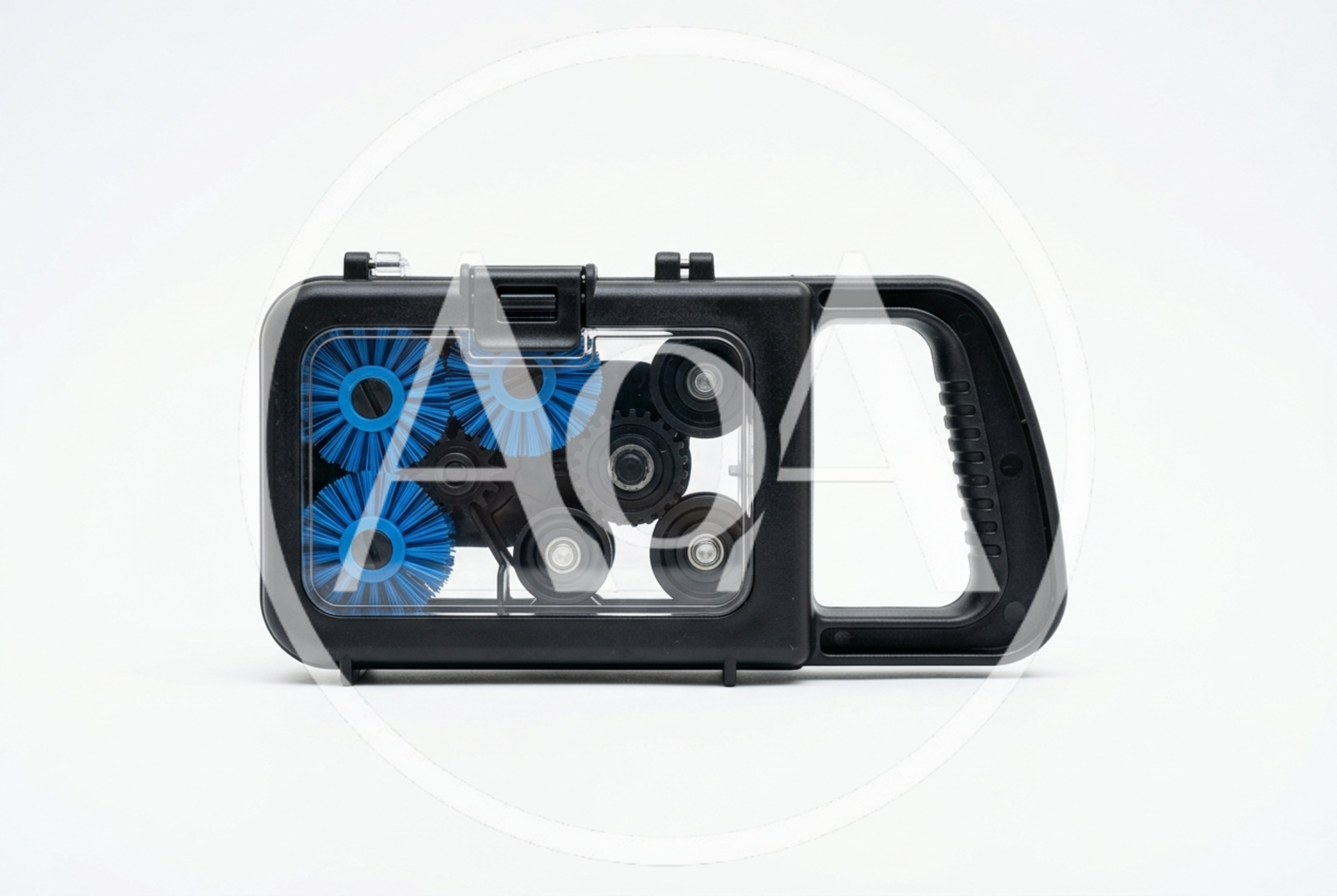 Bicycle Chain Cleaning Tool With Blue Brushes