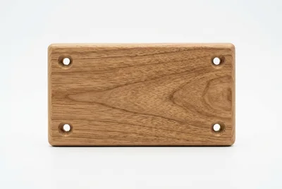 Rectangular Wooden Mounting Plate With Four Countersunk Holes