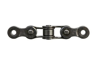 Single Bicycle Chain Link Isolated On White Background