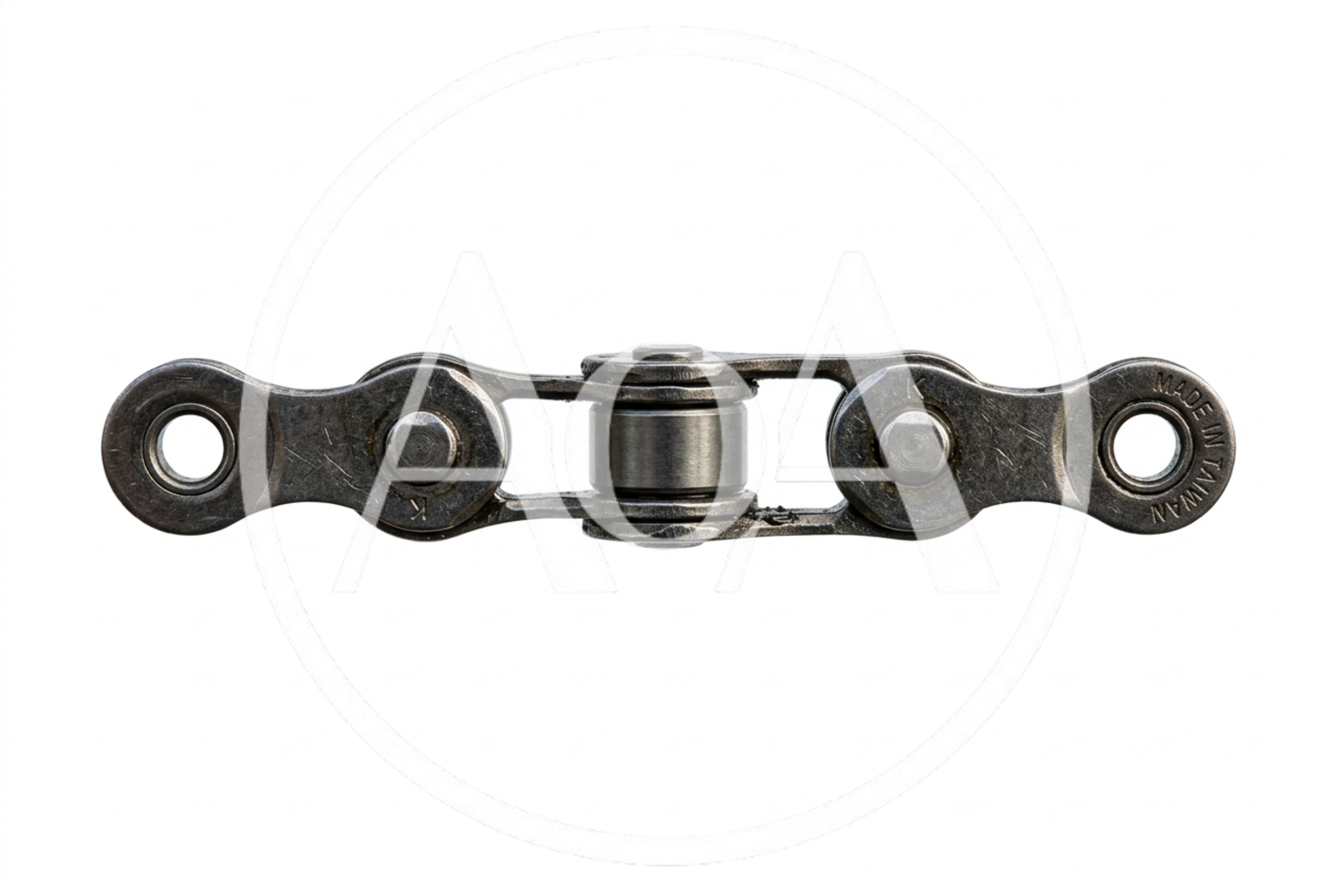 Single Bicycle Chain Link Isolated On White Background