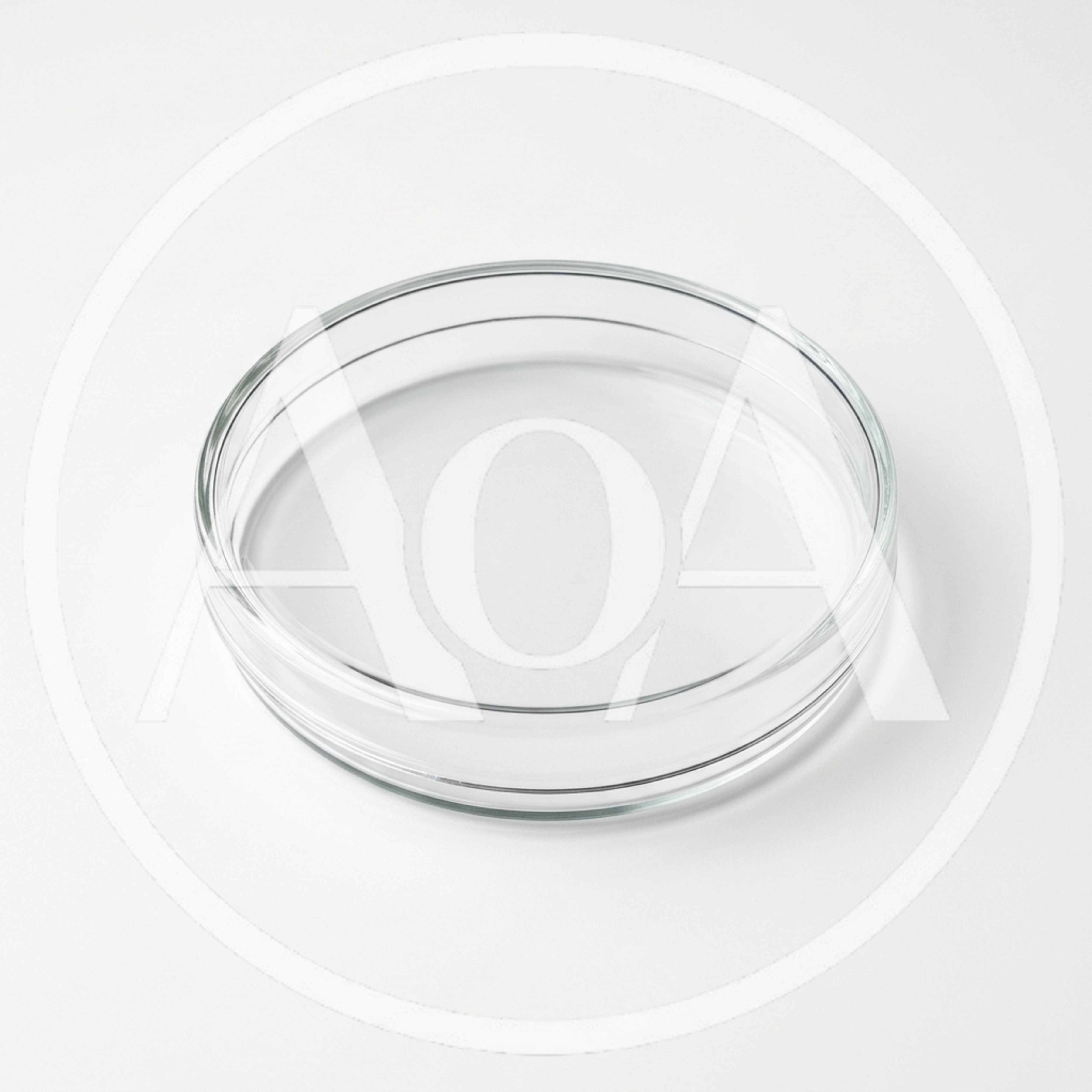 Empty Glass Petri Dish On White Background