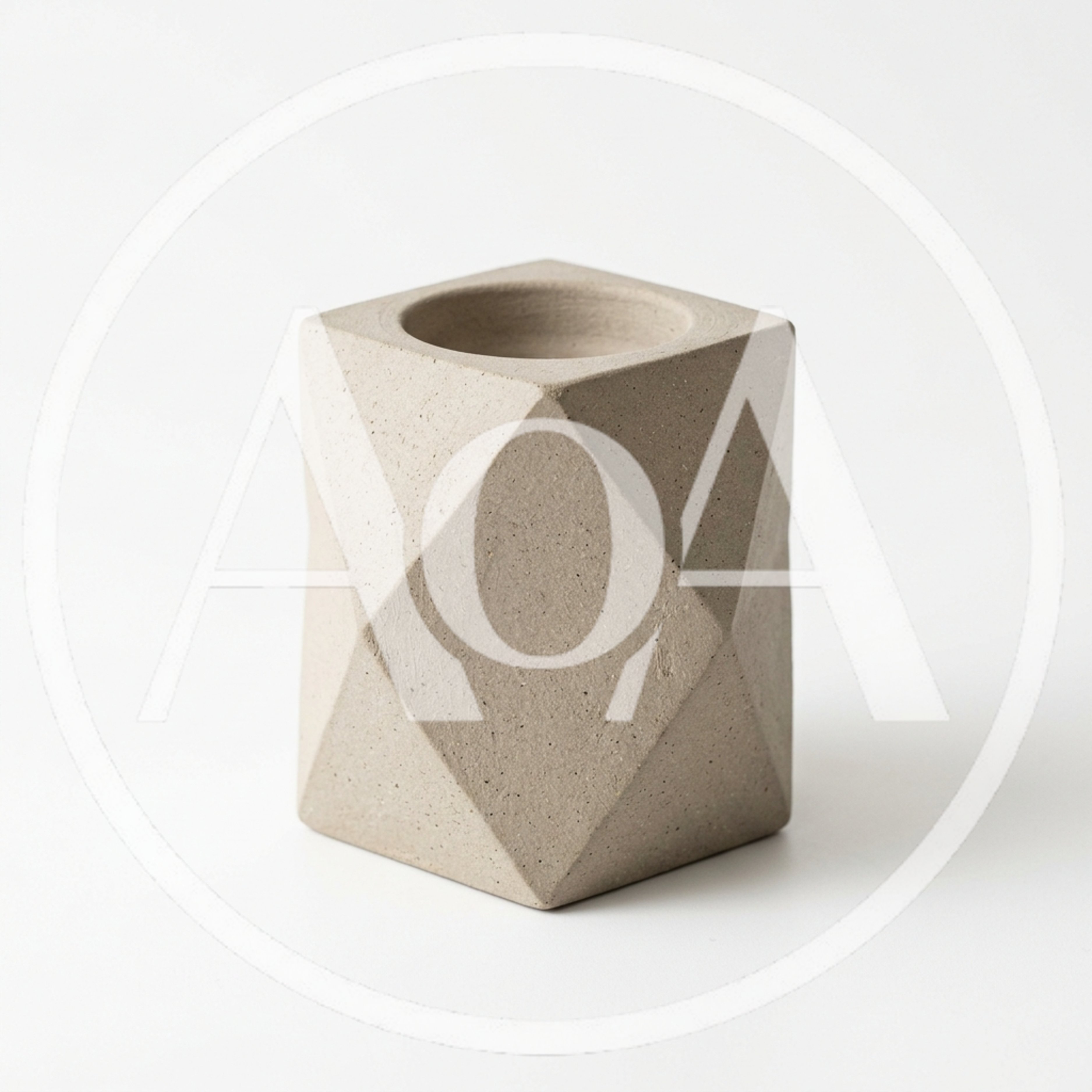 Geometric Concrete Planter Pot