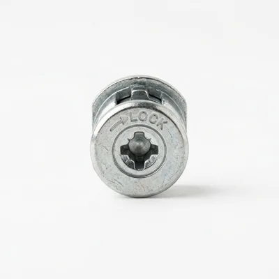 Close Up Of A Cam Lock Furniture Connector