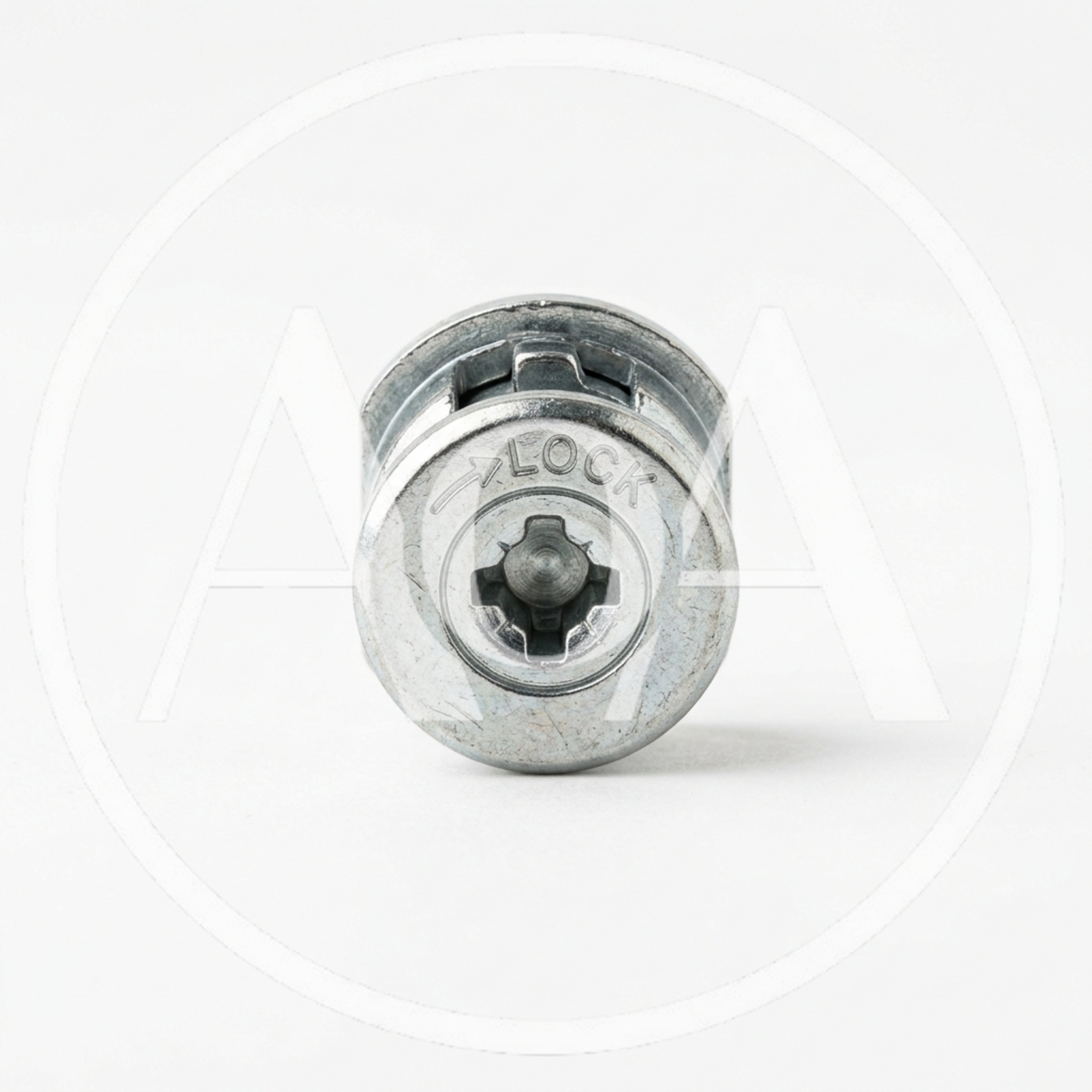 Close Up Of A Cam Lock Furniture Connector
