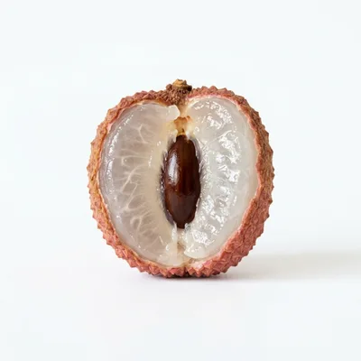 Fresh Lychee Fruit Cut In Half