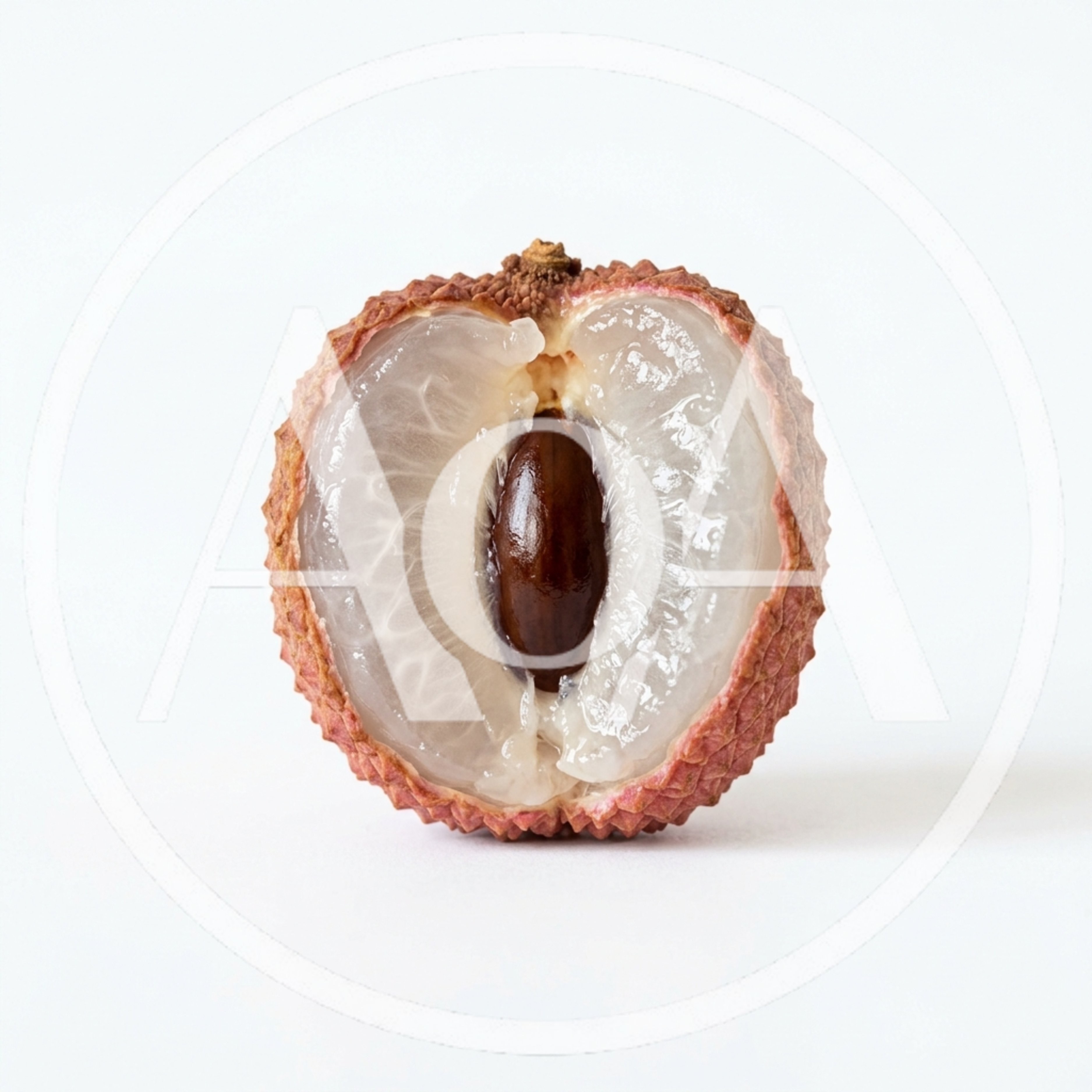 Fresh Lychee Fruit Cut In Half