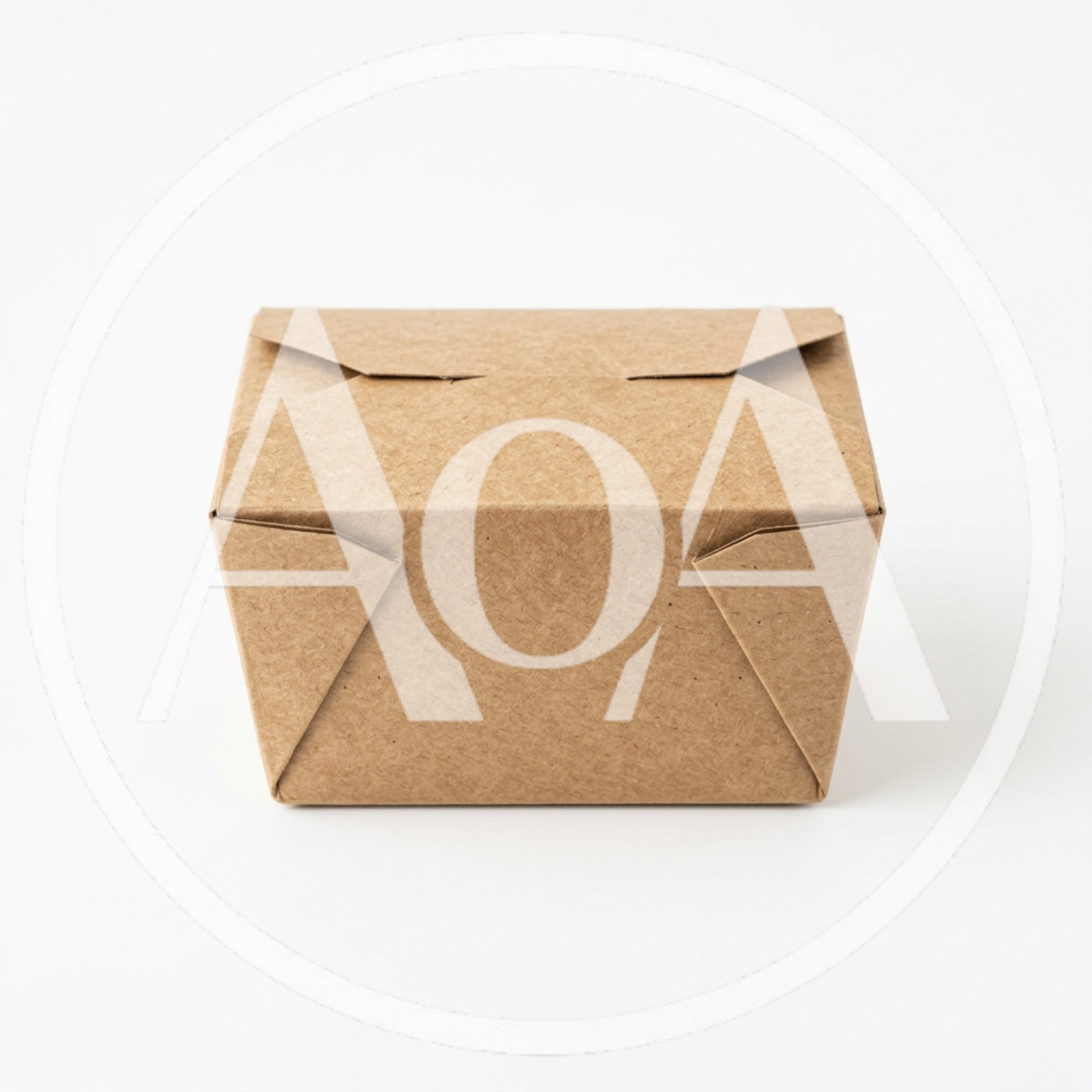 Closed Brown Paper Takeout Box