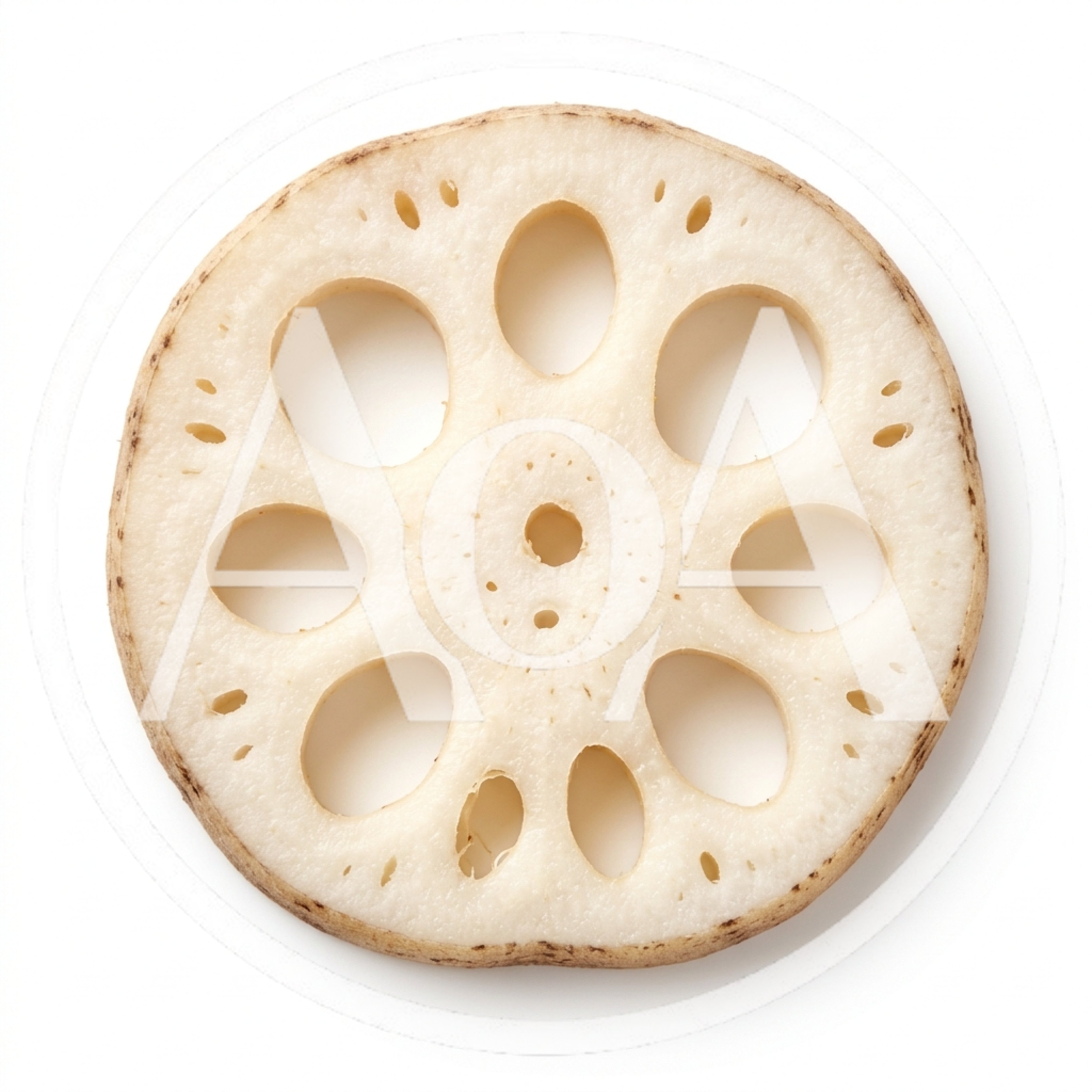 Single Slice Of Fresh Lotus Root