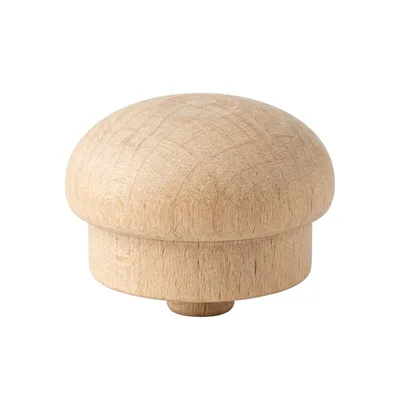 Wooden Cabinet Knob Isolated On White Background