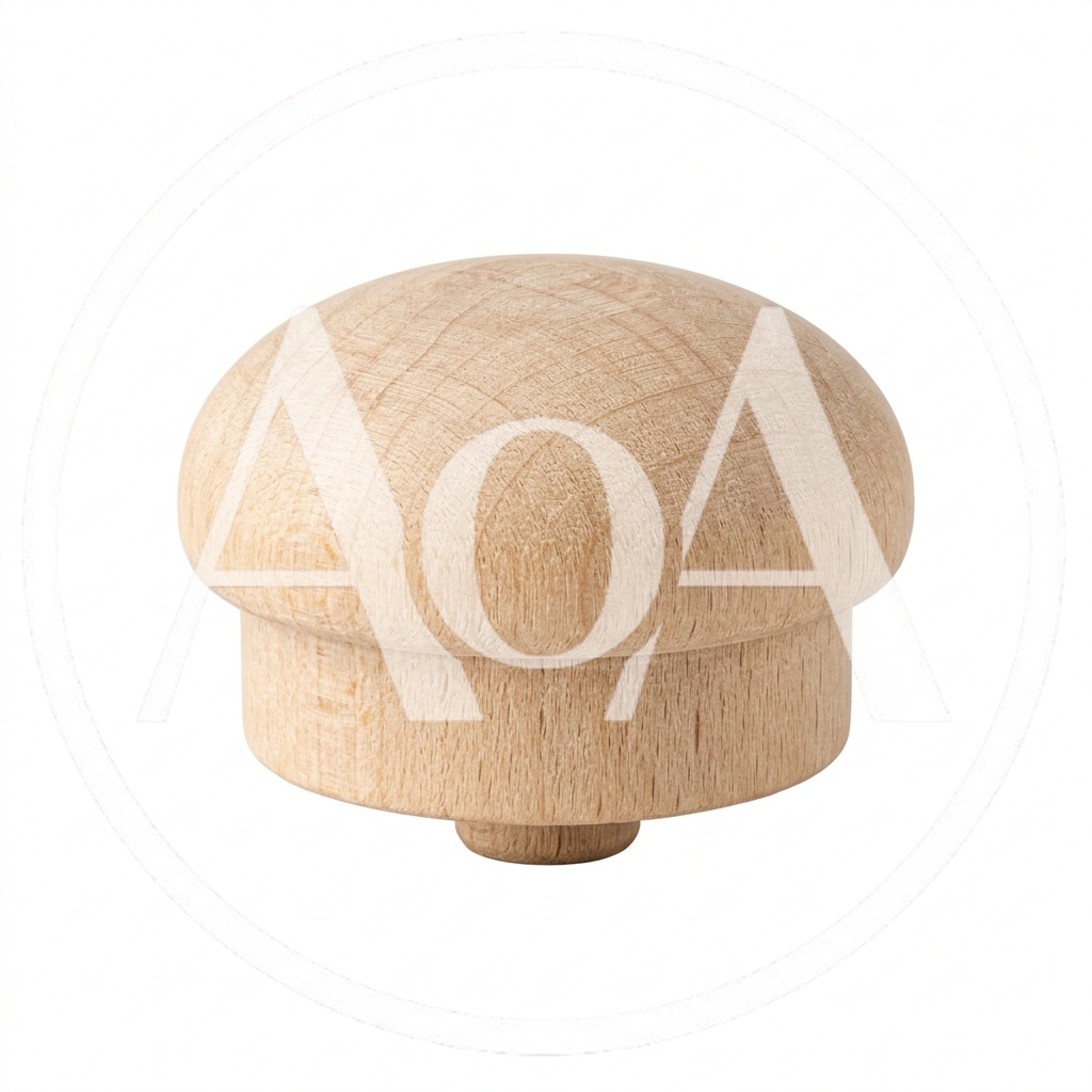 Wooden Cabinet Knob Isolated On White Background