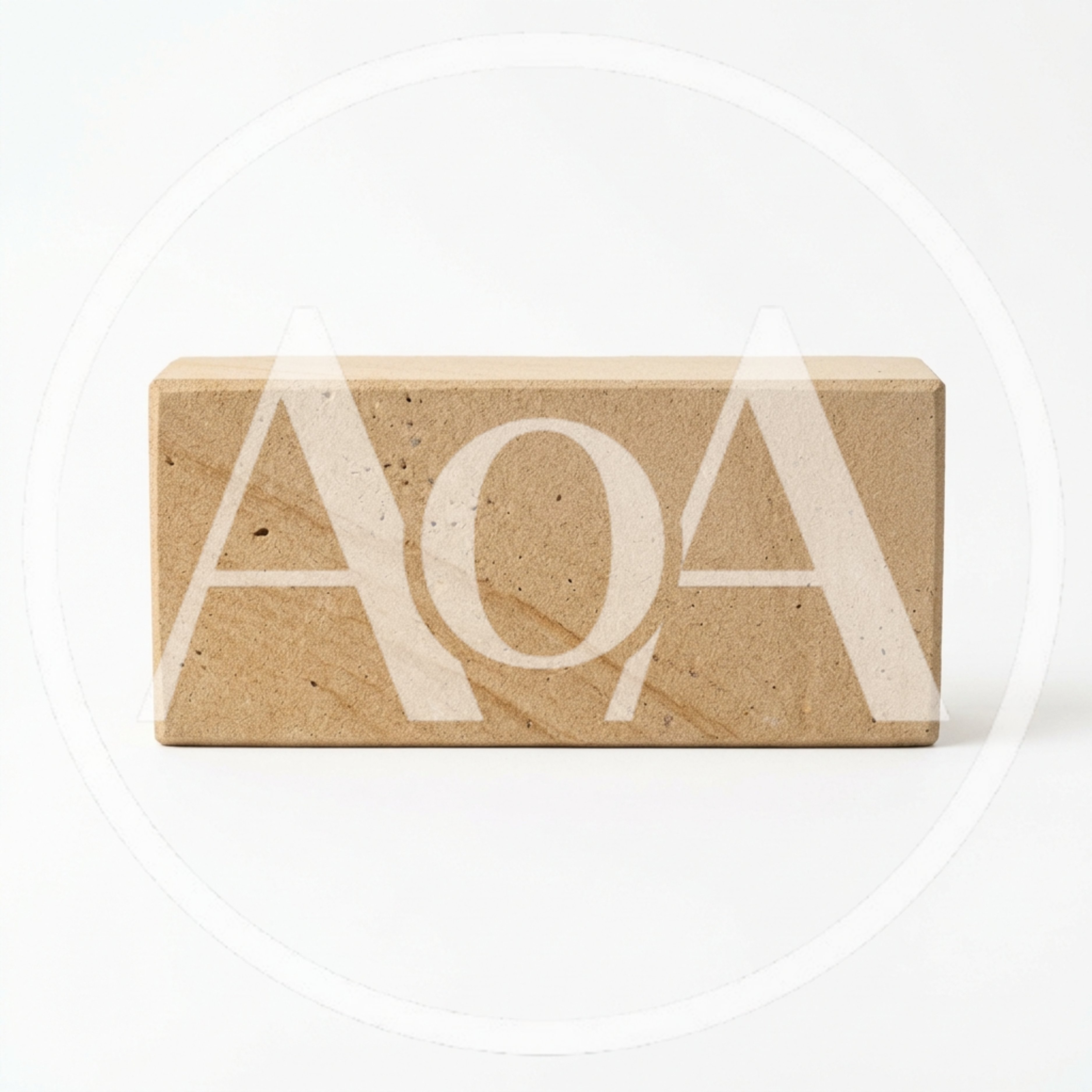 Single Rectangular Sandstone Yoga Block
