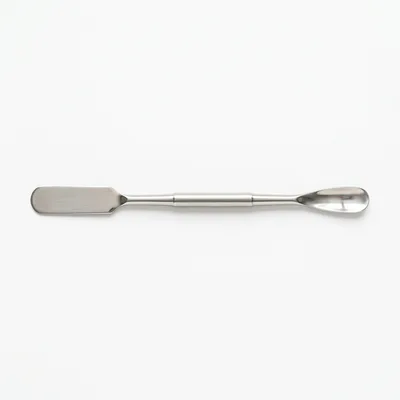 Stainless Steel Laboratory Spatula On White Background