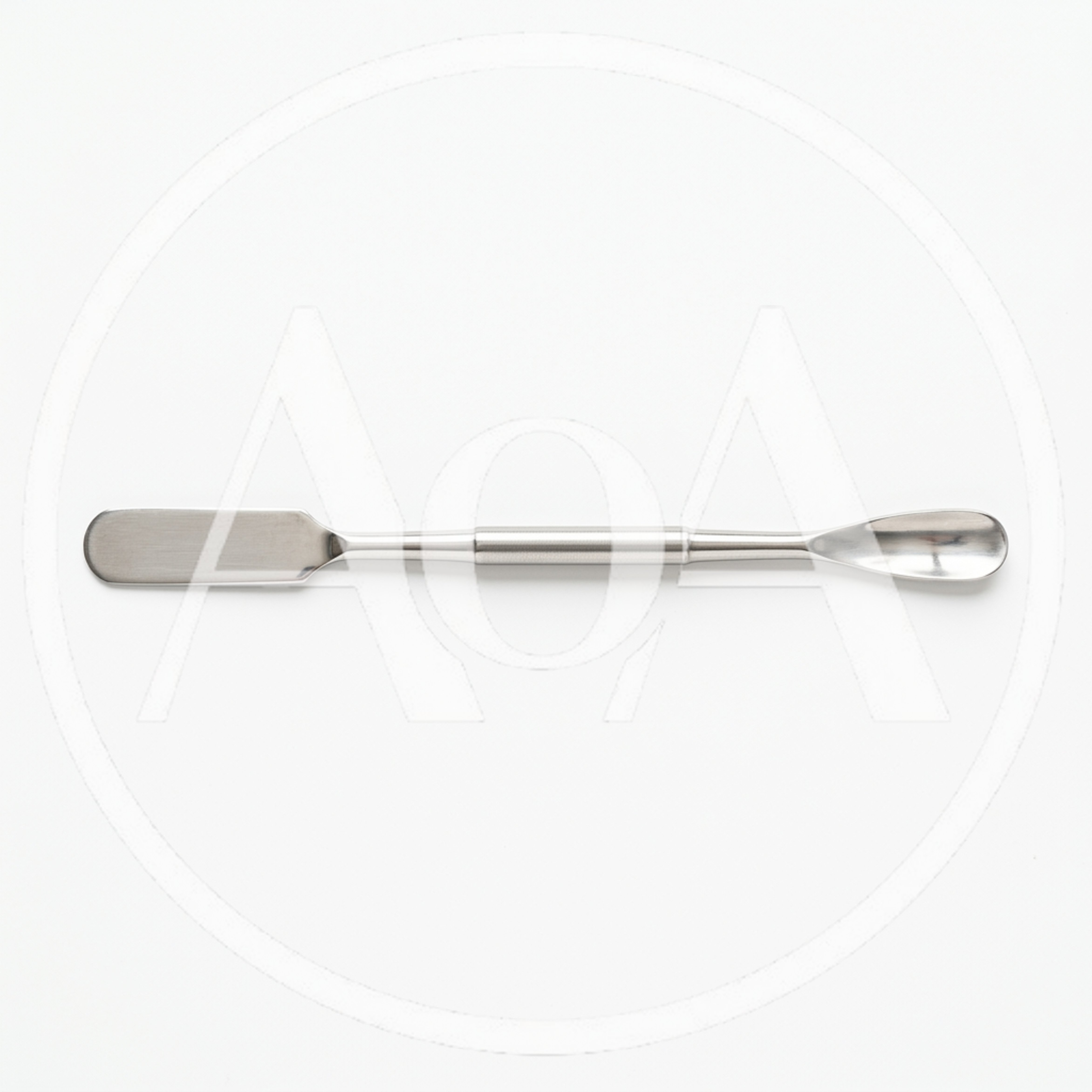 Stainless Steel Laboratory Spatula On White Background