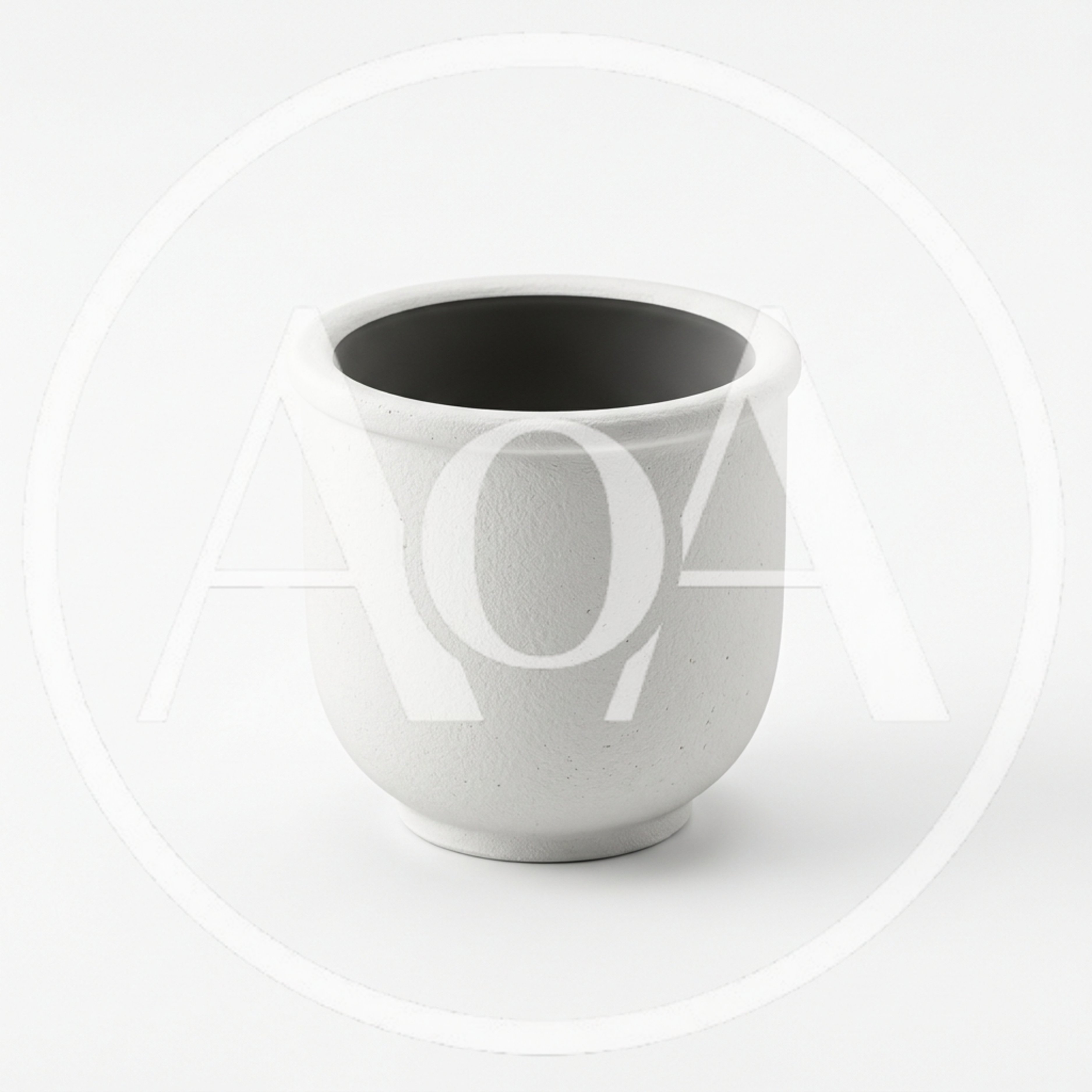 Minimalist White Ceramic Planter Pot