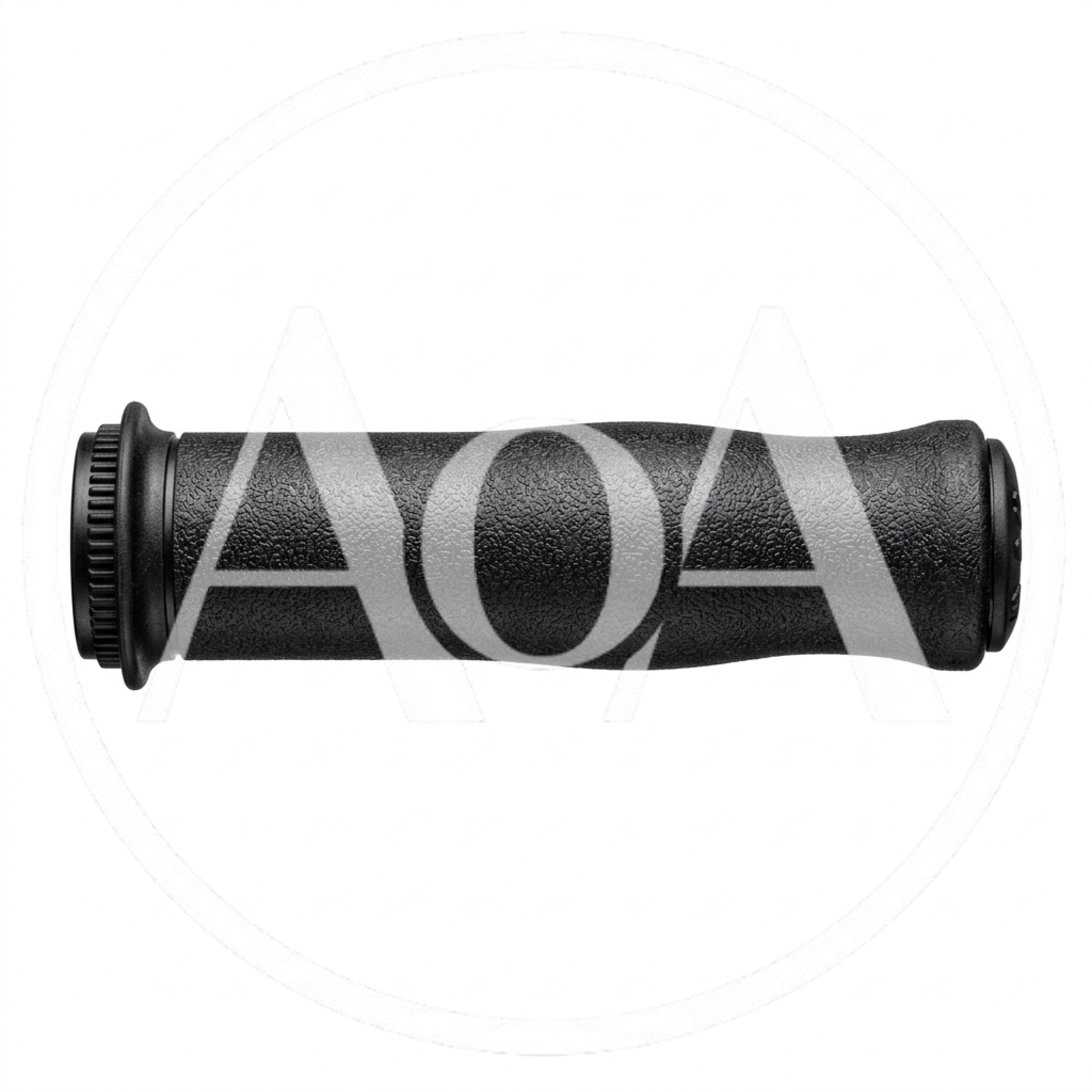 Black Rubber Bicycle Handlebar Grip Isolated